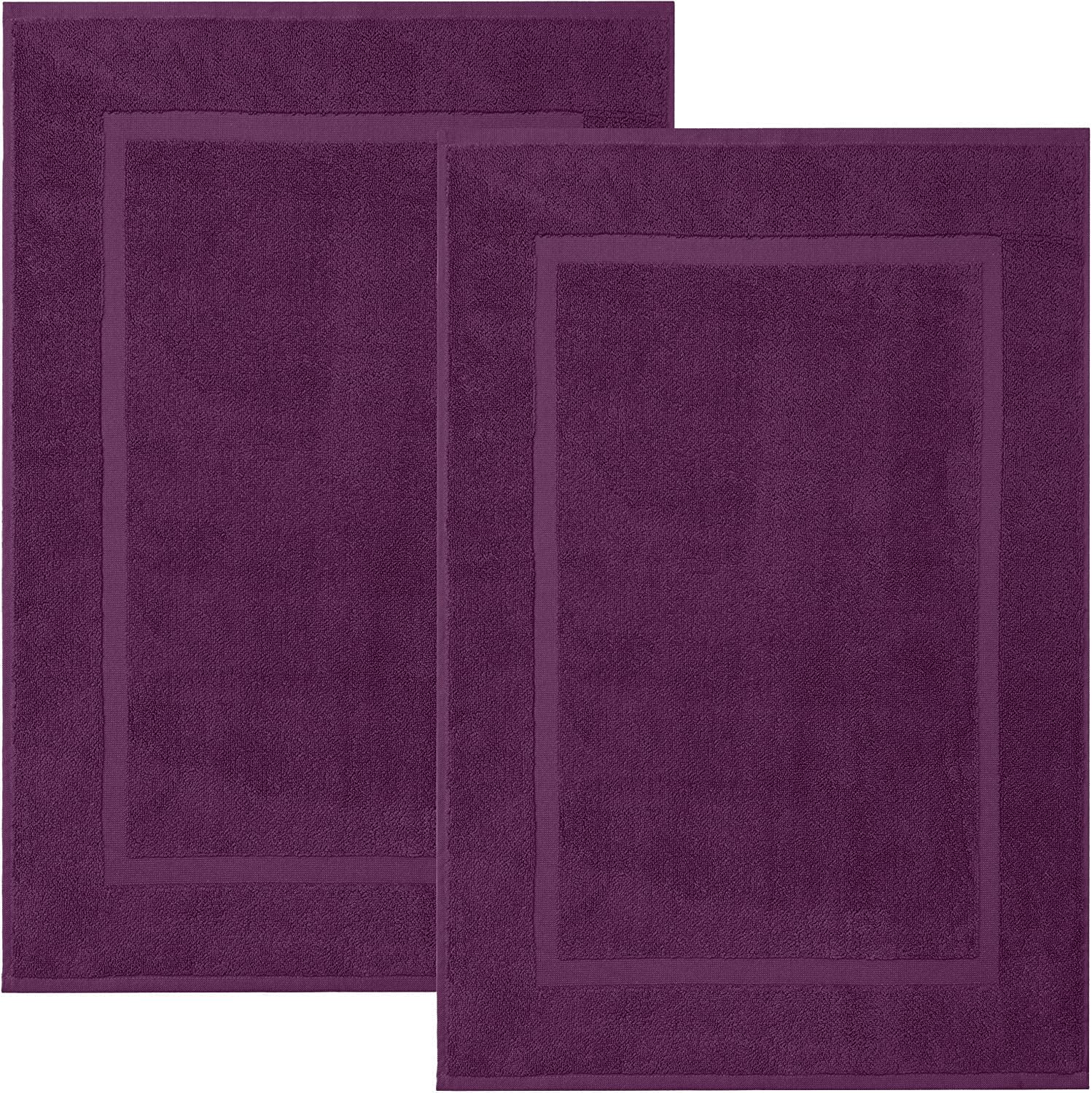 DAN RIVER Pack of 2 Cotton Bath Mats, 21 x 34 Inches, Not a Bathroom Rug