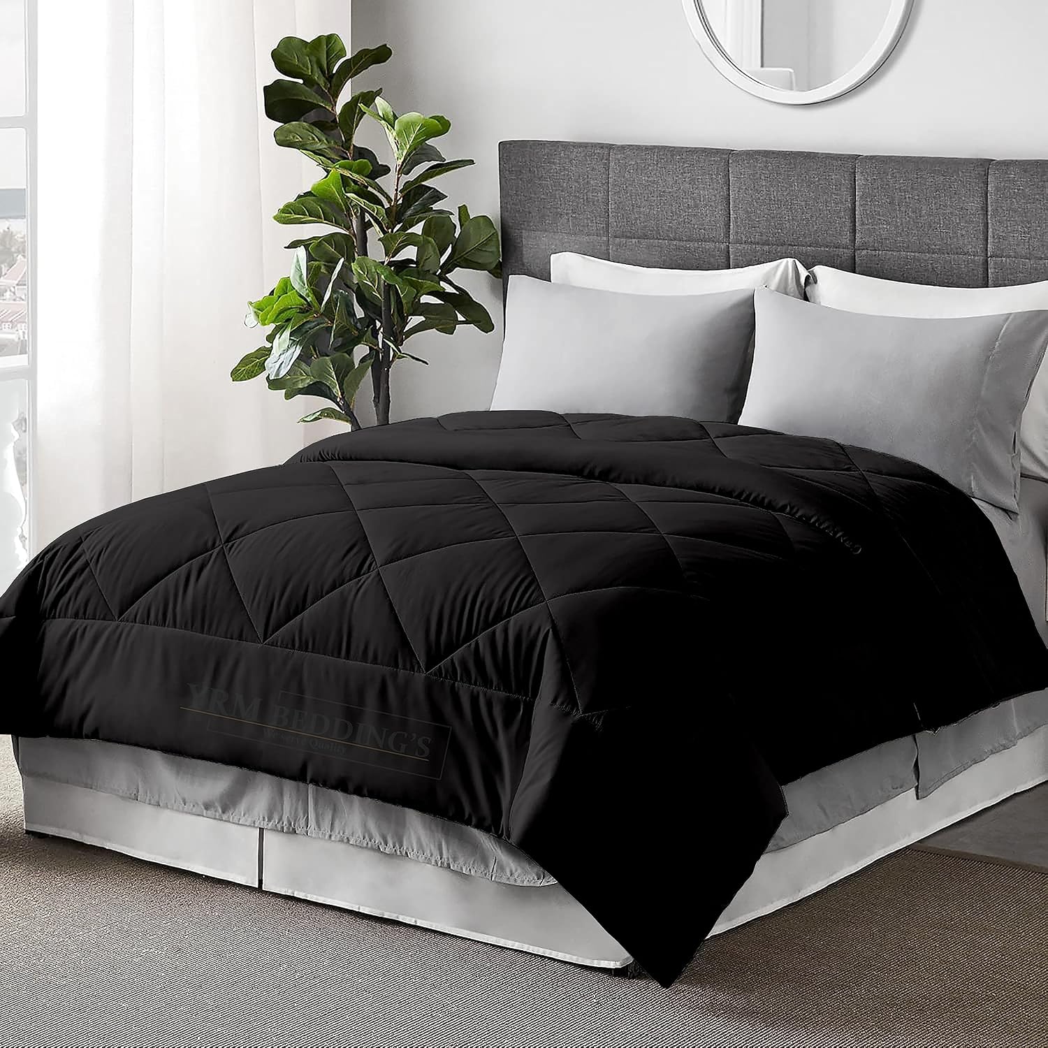YRM Bedding’s – Supreme Snuggle 300 GSM Comforter King Size – Luxurious Warmth and Coziness for a Heavenly Sleep Experience King Size Blanket/Comforter (92″x104″)|Black YRM Bedding’s – Supreme Snuggle 300 GSM Comforter King Size – Luxurious Warmth and Coziness for a Heavenly Sleep Experience King Size Blanket/Comforter (92″x104″)|Black