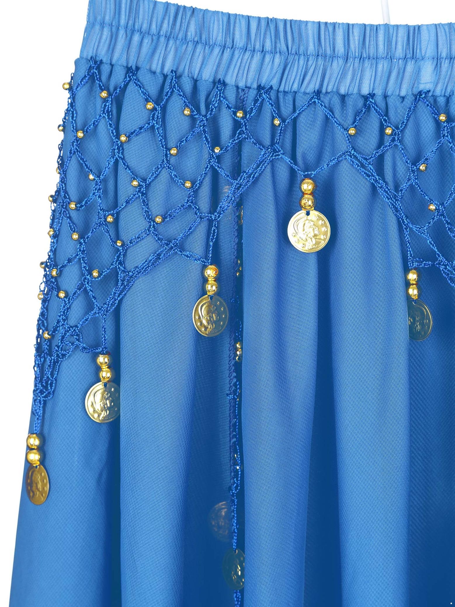 Jupe de danse du ventre pour femme - Jupe longue à paillettes asymétrique - Jupe de danse - Jupe de scène - Costume oriental