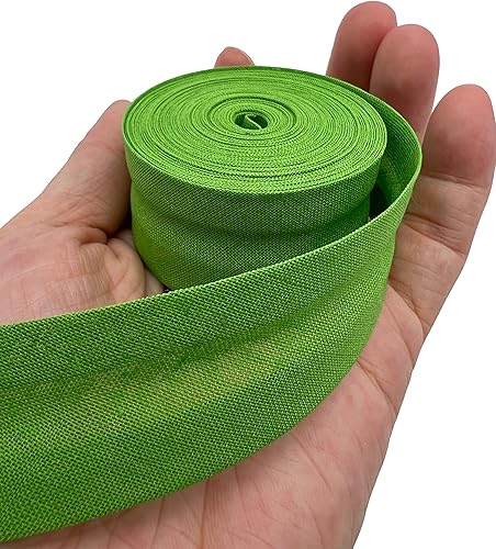 Miniatura 24 de PEPPERLONELY 30 yardas 0.984 in (1 pulgada) 100% algodón de un solo pliegue bies tipo bies Binding para coser y dobladillar cinta - verde 10. Verde