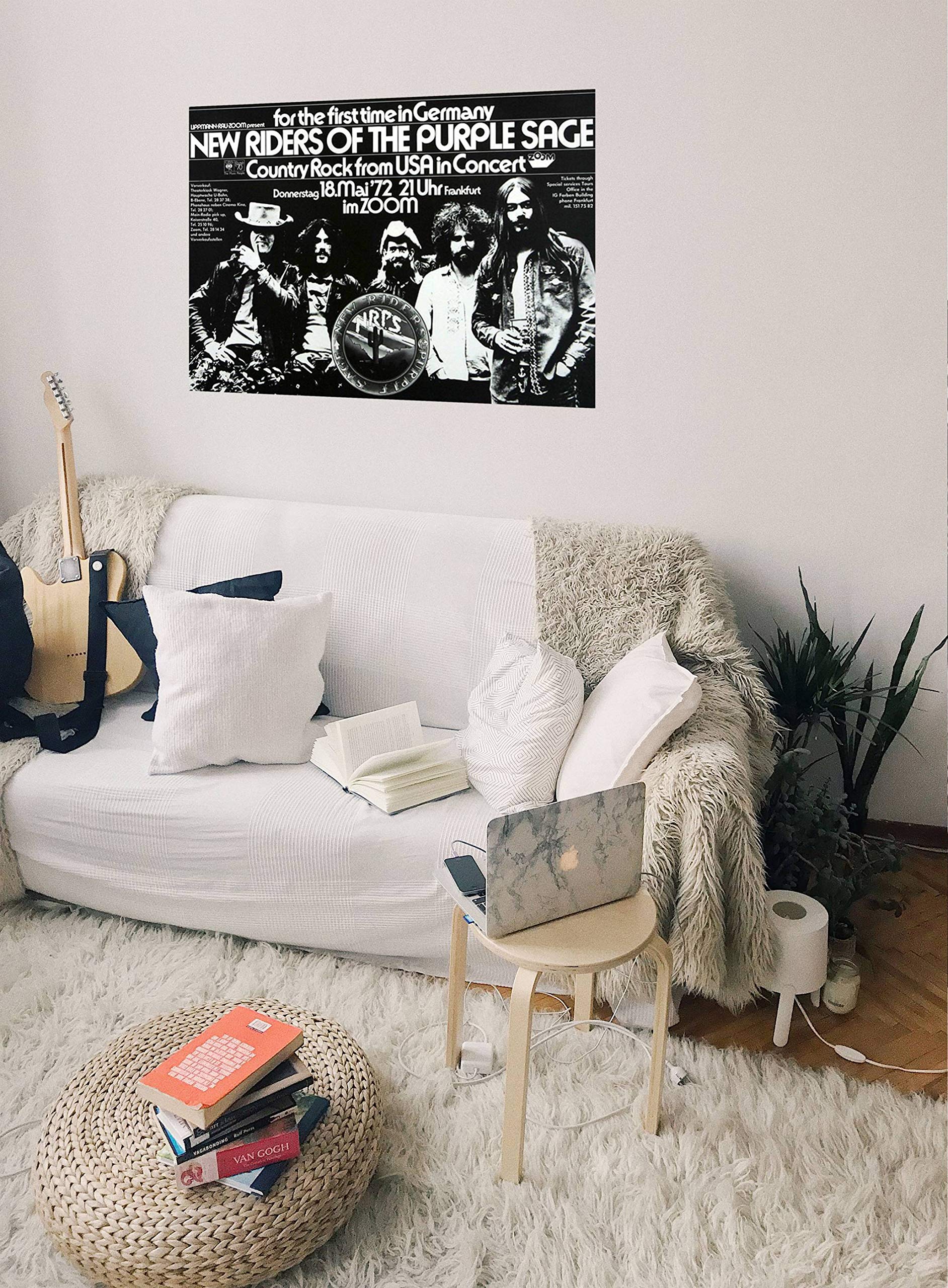 New Riders of The Purple Sage - Gypsy Cowboy, Frankfurt 1972 » Konzertplakat/Premium Poster | Live Konzert Veranstaltung | DIN A1 «