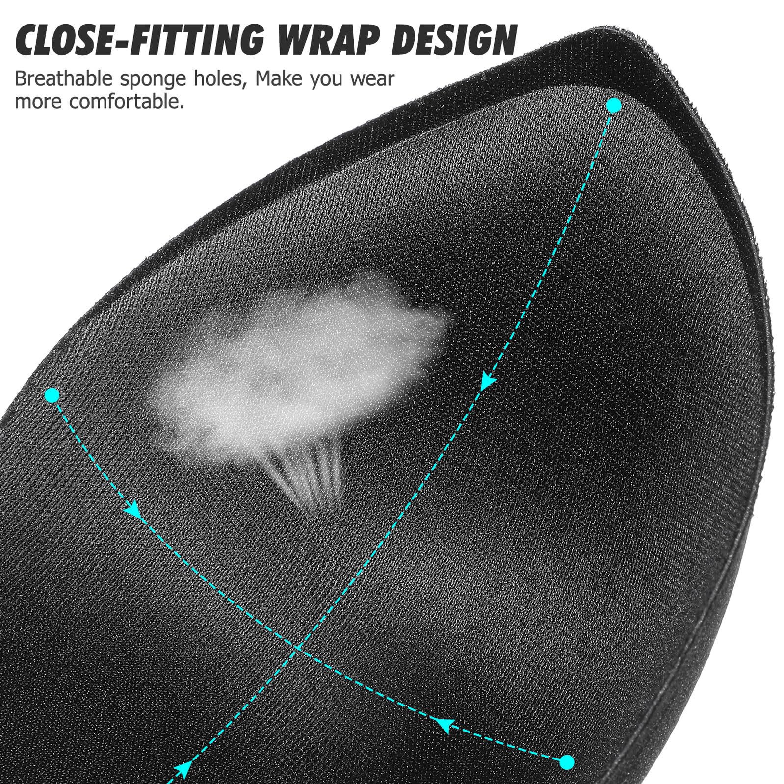 ORFOFE Almohadillas 3d para Bañador Masculino de Poliéster, Protección Frontal Transpirable para Natación y Ejercicio, Paquete de 2 Unidades