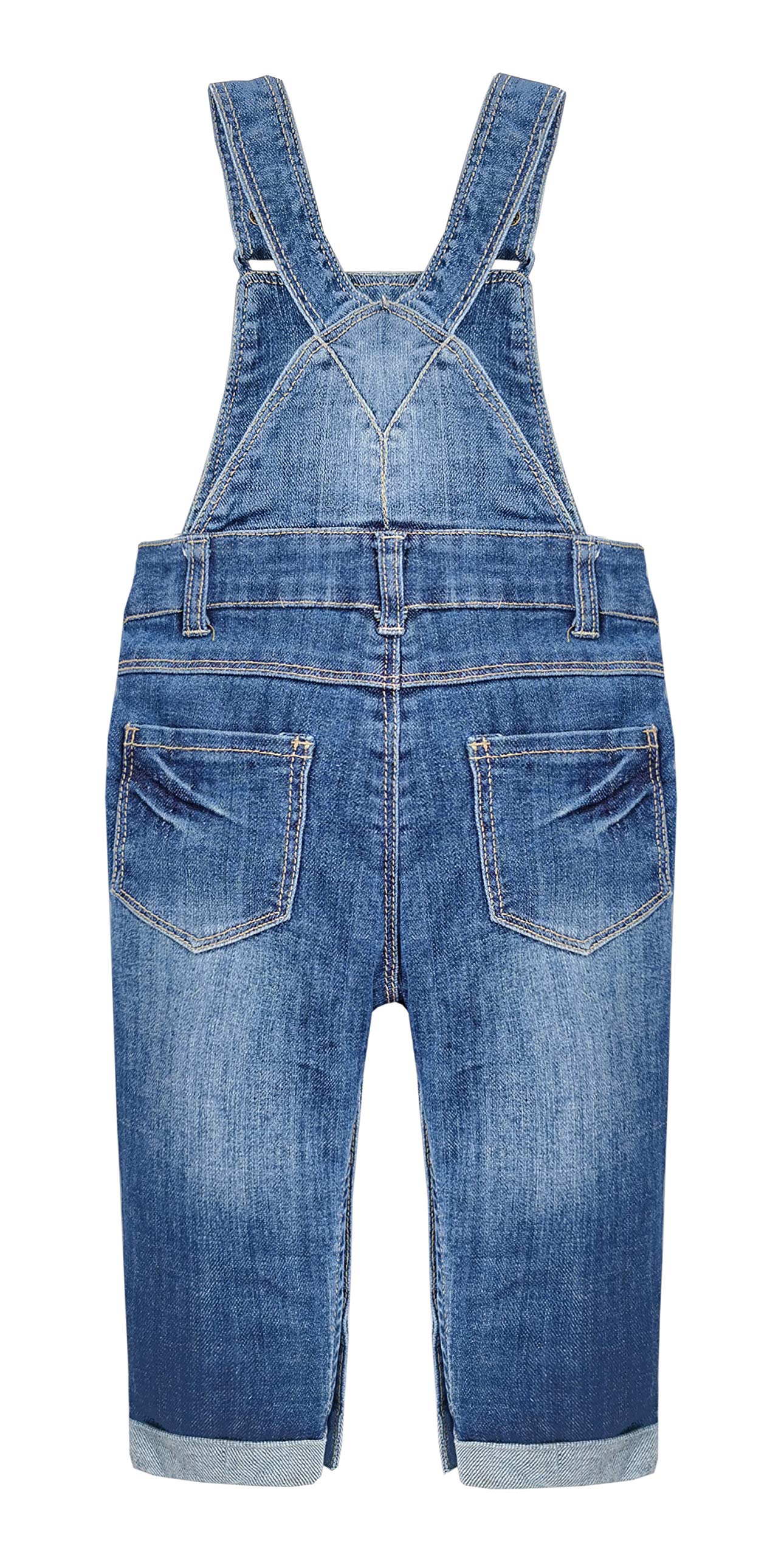 KIDSCOOL SPACE Salopette en jean pour bébé, petit pull en jean doux et mignon pour tout-petit