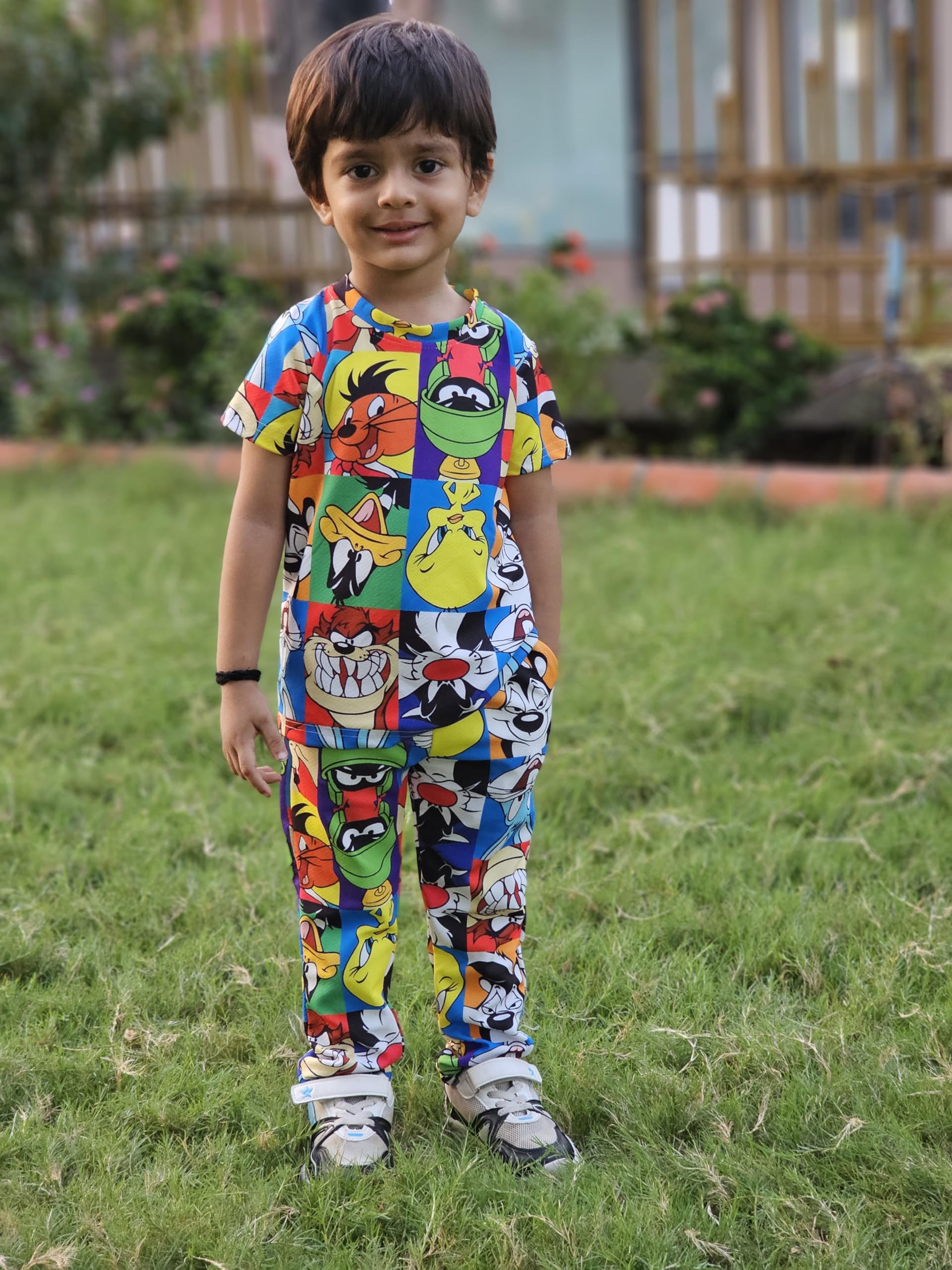 EMBLIKA Boy's PolyCotton Premium Printed T-shirt And Pant Set|Kids Clothing Sets||Co-Ord Set for Boys|| 3