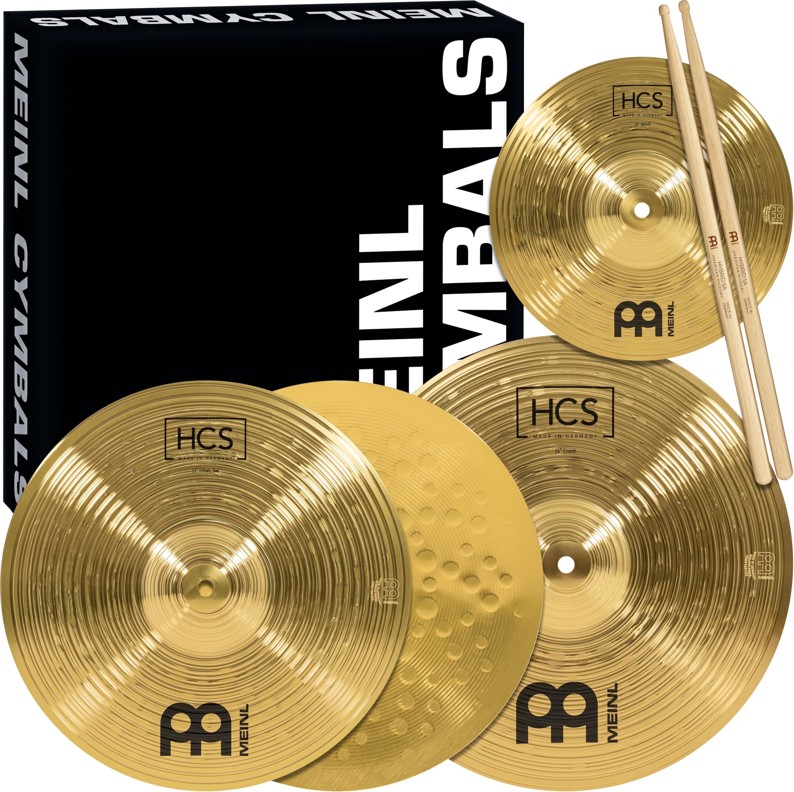 Meinl Cymbals HCS Cymbal Set Box Pack for Drums with 13