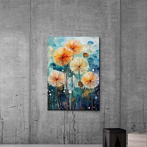 Miniatura 3 de Dandelion Watercolour Art Print, Dandelion Wall Art, Nature Wall Art, Kitchen Wall Art, Living Room Decor, Dandelion Prints, Canvas Prints, Wall