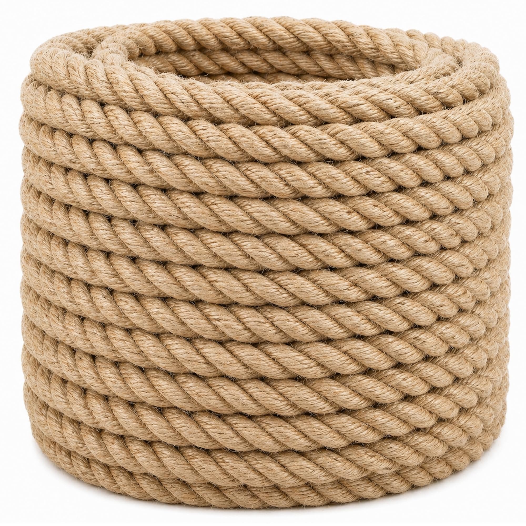 Corda di canapa 100% naturale (3/8 "x 50 m)forte spago di iuta per artigianato fai da te, tiragraffi per gatti, giardinaggio, decorazione