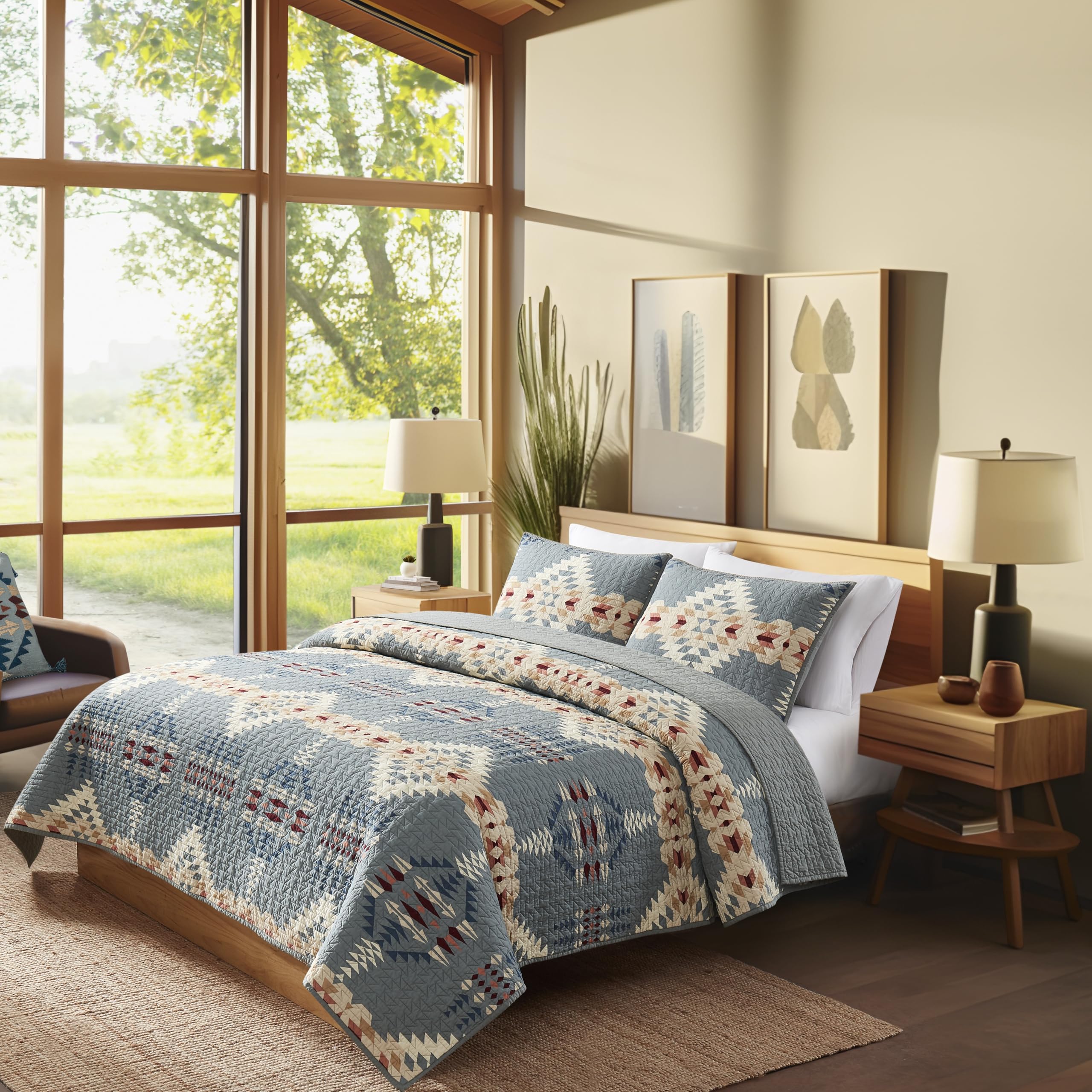 Amazon.com: Pendleton Quilt Set – 100% Cotton 3 Piece Quilt Set