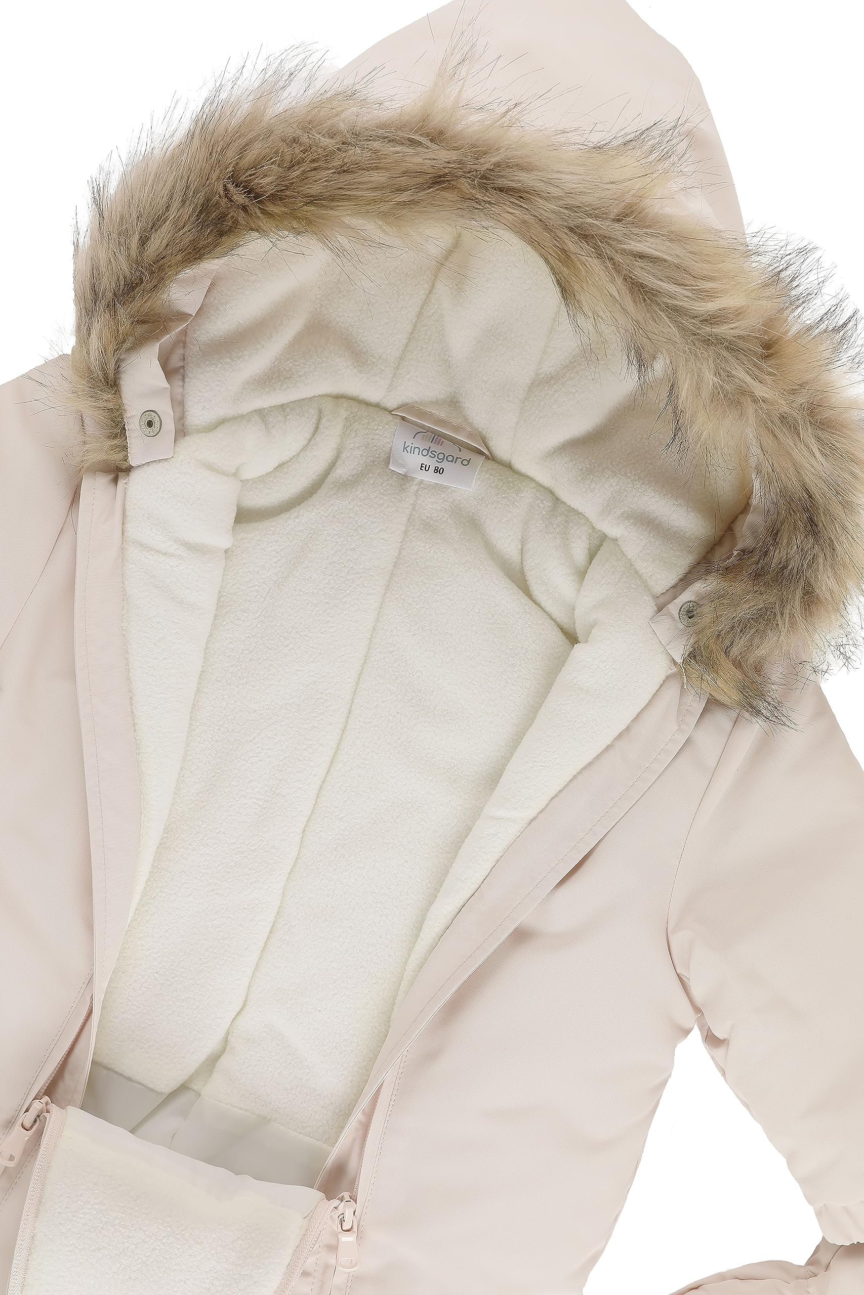 Kindsgard Schneeanzug vinta | mit Fäust- & Füßlingen, Reißverschluss (74, rosa)