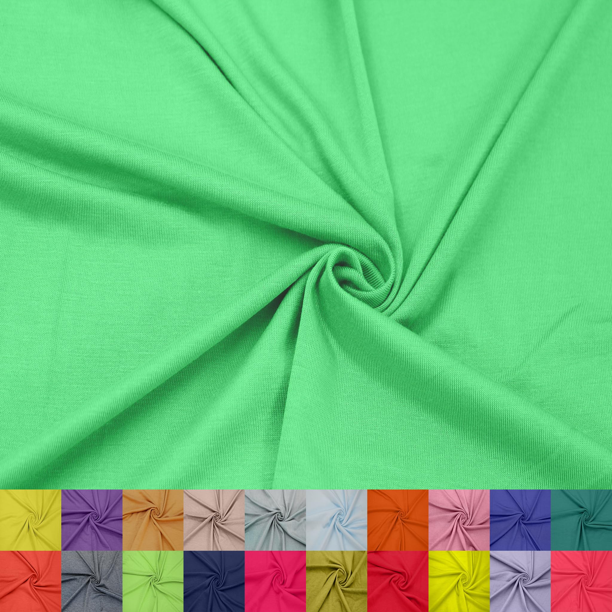 60" Wide Rayon Spandex Jersey Knit Fabric by The Yard - 4-Way Stretch, 200GSM, Medium Weight -Soft & Breathable - Apparel, Accessories, Maternity & Decorations — view 54