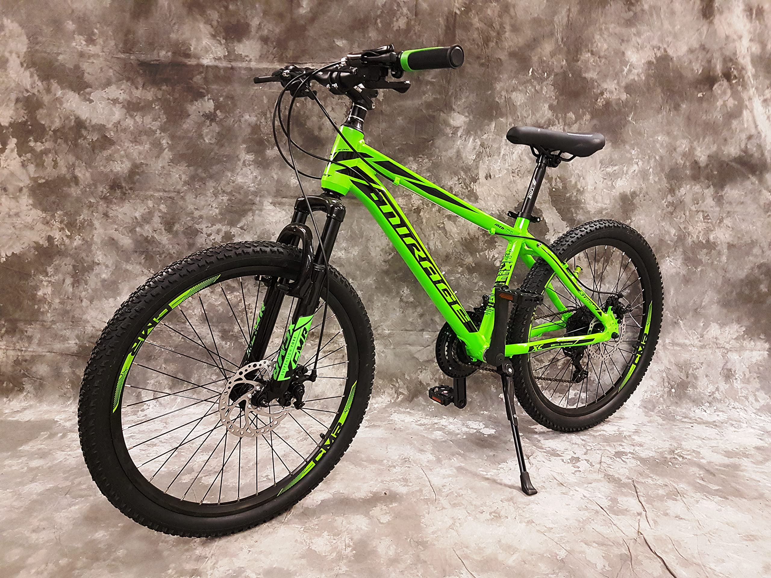 Generisch 26" ALU MTB Mirage 21-Gang SCHALTUNG Scheibenbremse 2667-GRÜN AB 148 cm GRÖSSE