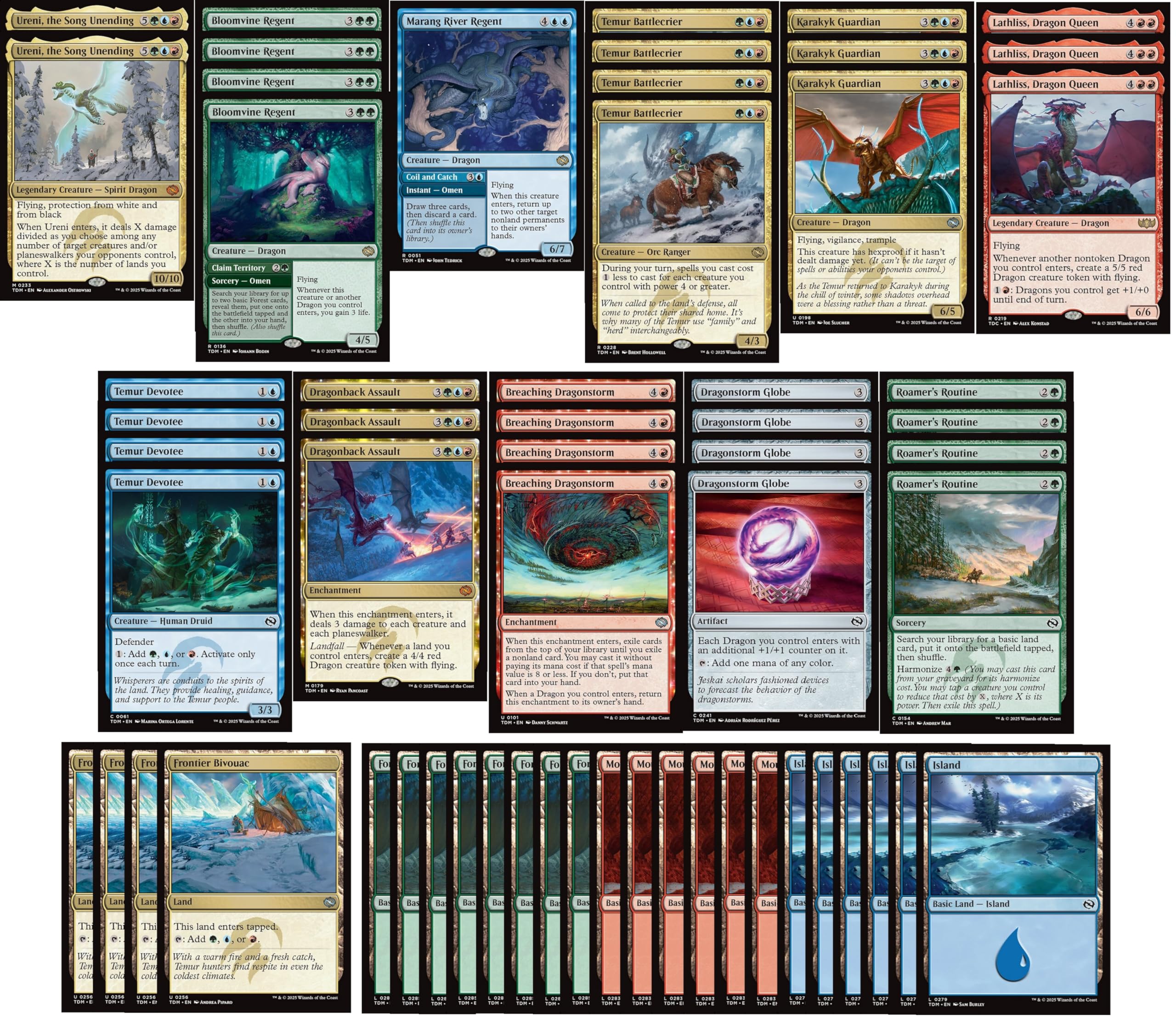 Amazon.com: Elite Temur Dragon Deck - Red Green Blue - Very Powerful -  Modern Legal - Custom Built