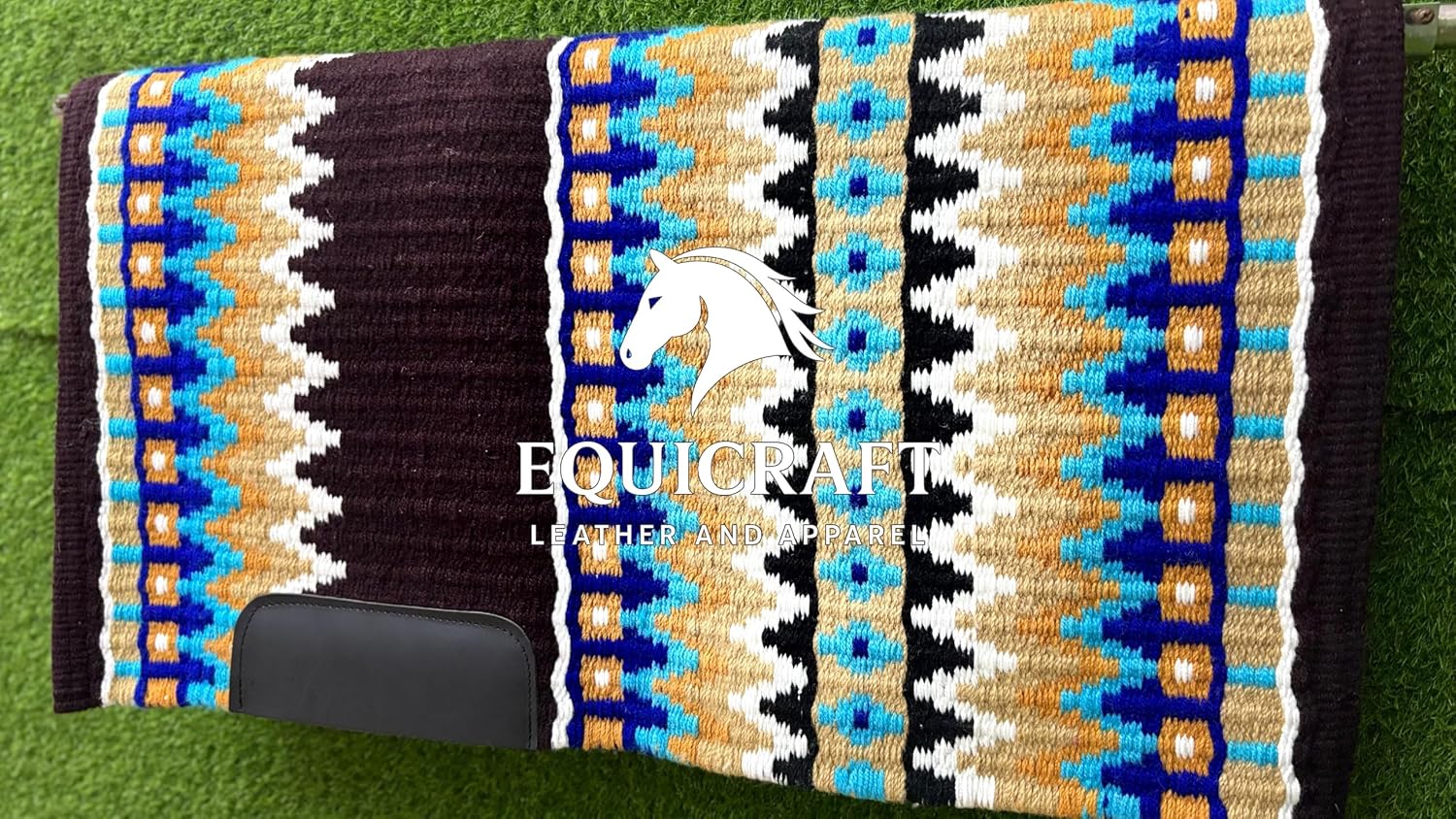 Handmade Western Show Saddle Blanket | Genuine New Zealand Wool Pad | Custom Equestrian Gear AM-254