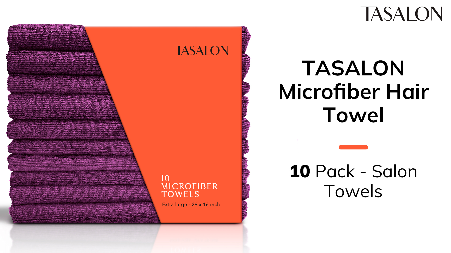 Amazon.com: TASALON Microfiber Hair Towel for Salon - 10 Pack - 29