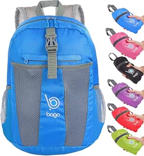 Bago Foldable Small Hiking Backpack for Women & Men Travel Packable Daypack | Lightweight, 25L, Ultralight for Camping, Outdoor Sports, Commuting, Day pack, Mini rucksack