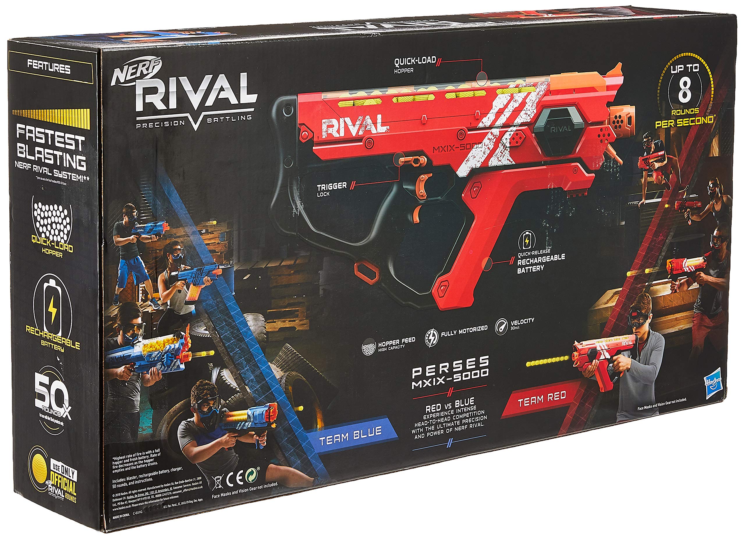 Perses MXIX-5000 Nerf Rival Motorized Blaster (red) - Fastest