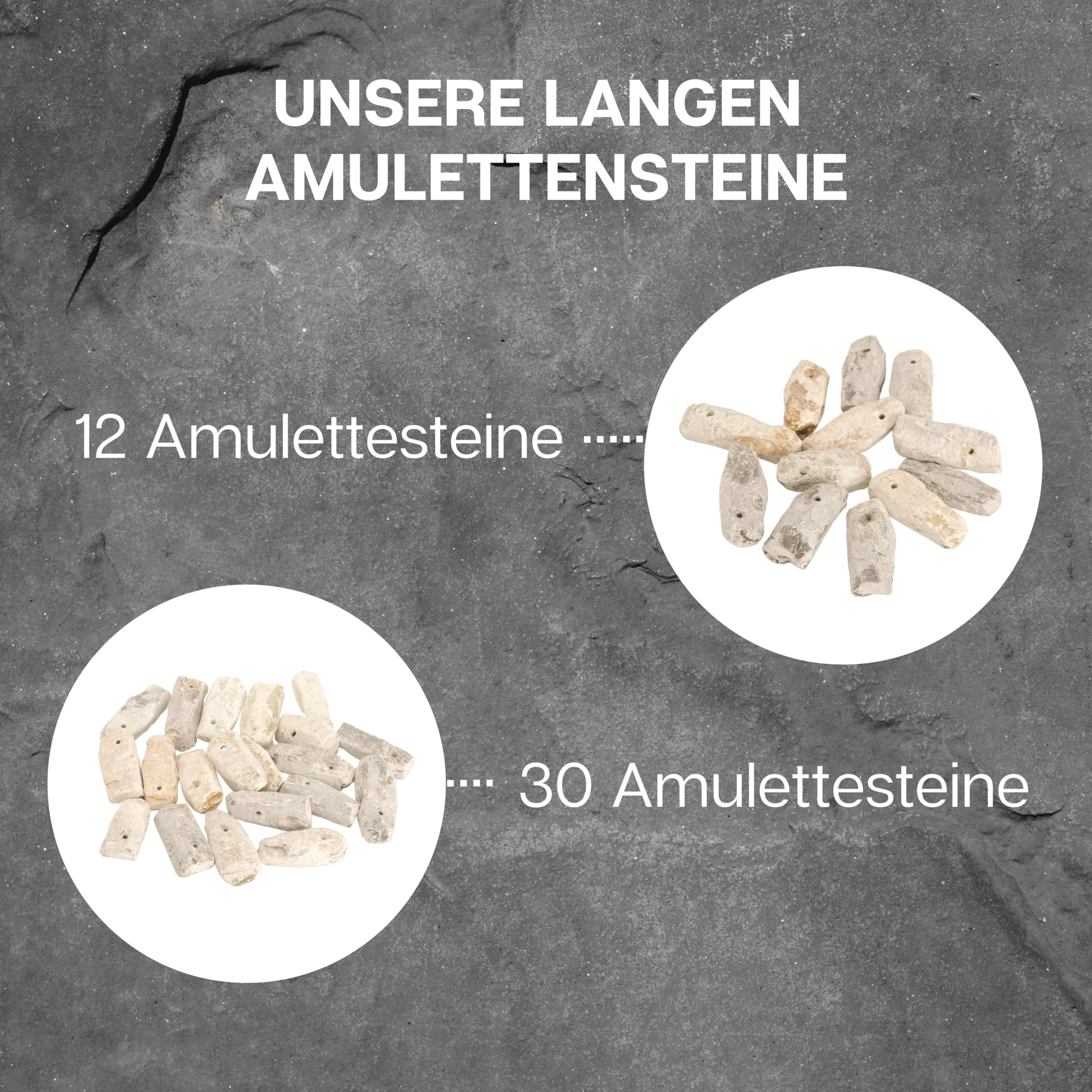 artdee® Speckstein Amulettsteine mit Loch (20 Stück) – Asbestfreie Speckstein Rohlinge zum Schnitzen – Handgefertigte Schmuckanhänger & Halsschmuck selbst gestalten – Set für Kinder & DIY