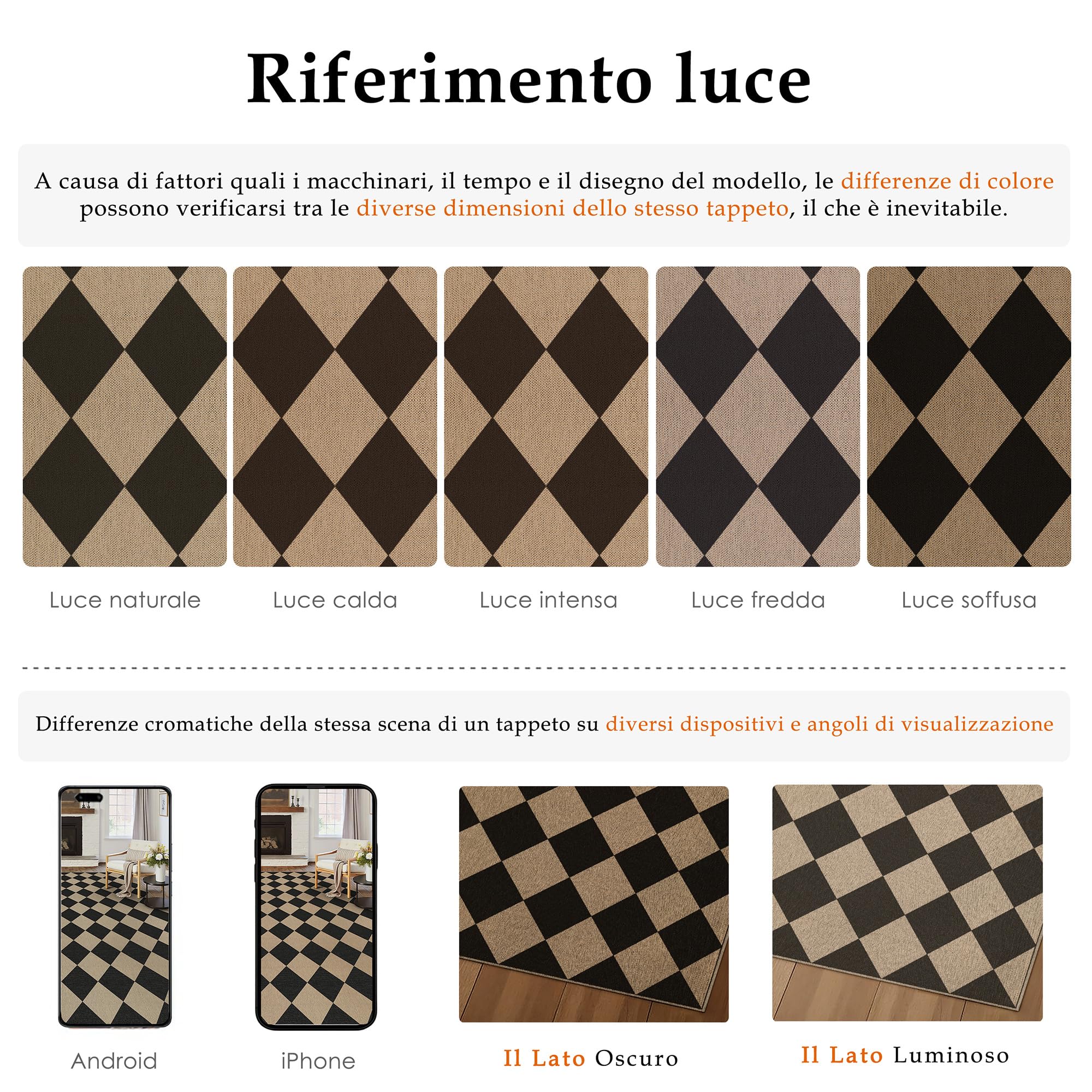 PureCozy Tappeto da Esterno Salotto 140x200cm Lavabile Antiscivolo Tapette Marrone Nero Tappeti Juta Simil Carpet Camera da Letto Giardino Balcone Terrazza Impermeabile Rug