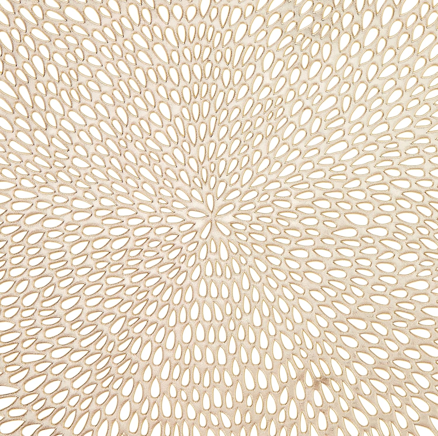 Super Cheap 🛒 Benson Mills Bloom Pressed Vinyl Placemat Set of 4 (15.5 Round, Set of 4, Gold)