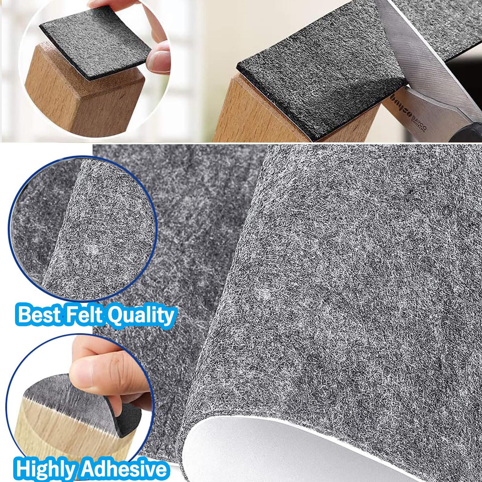 Rollo De Fieltro Adhesivo De 2mm Para Muebles, 40x200 Cm - Antideslizante, Protector De Suelos Y Paredes, Ideal Para Tapizar Y DIY