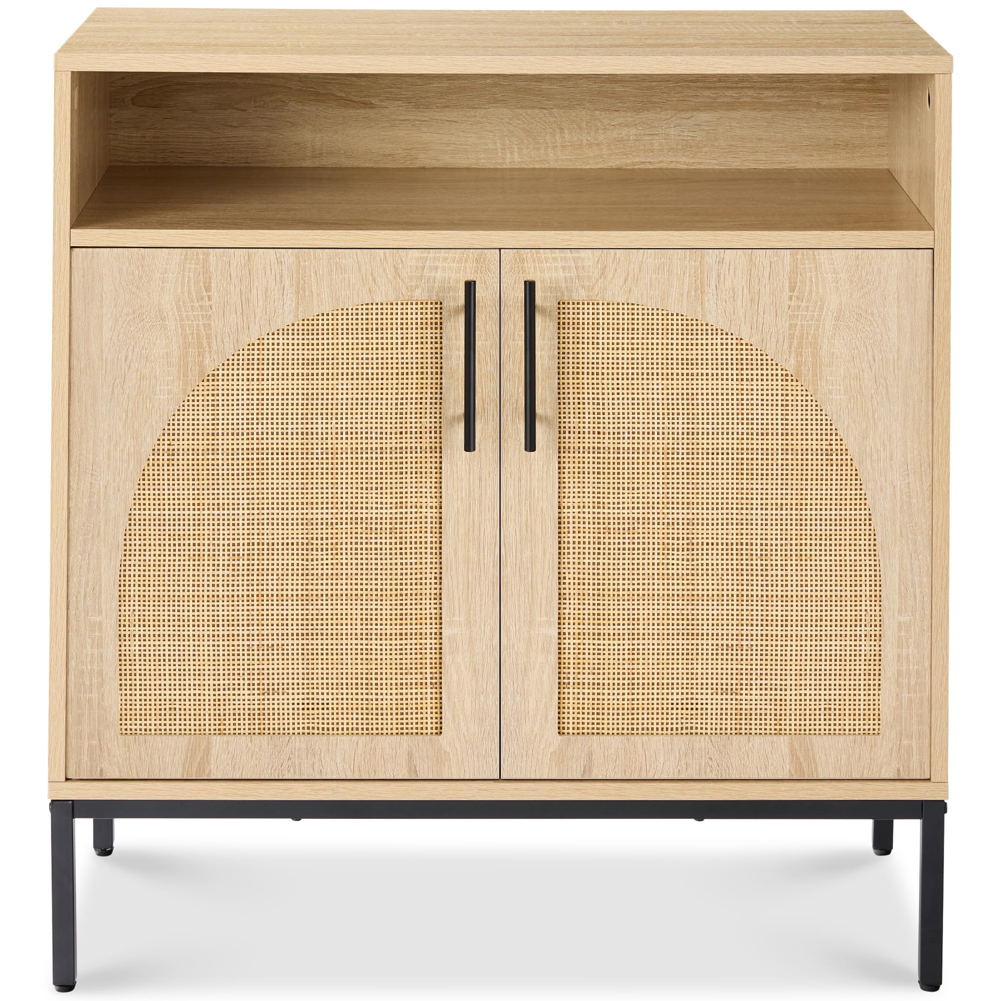 Best Choice Products Rattan Sideboard Buffet Cabinet, Natural