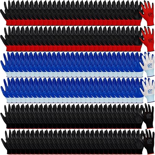 90 pares de guantes de jardinería para hombres y mujeres, guantes de jardín con revestimiento de goma transpirable para mejoras del hogar, guantes