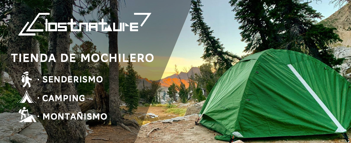 Tienda De Campaña Clostnature Para 2 Personas – Impermeable (PU 5000mm) Y Ultraligera (2,6 Kg) – Fácil Montaje – Ideal Para Senderismo, Mochilero O Festival