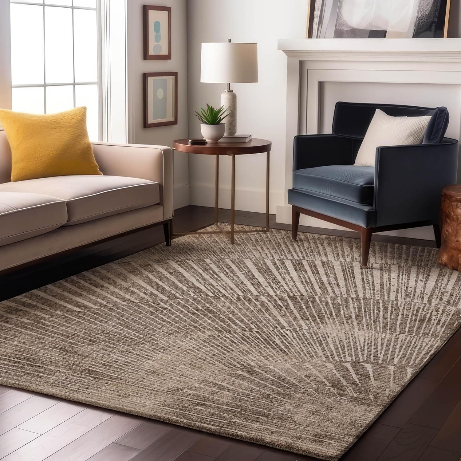 Addison Rugs Mayfield AMF542 Black 9' x 12' Indoor Premium Machine Washable Rug, Silky Soft, Easy Clean, Non Shedding, Bedroom, Living Room, Dining Room, Kitchen, Patio Rug