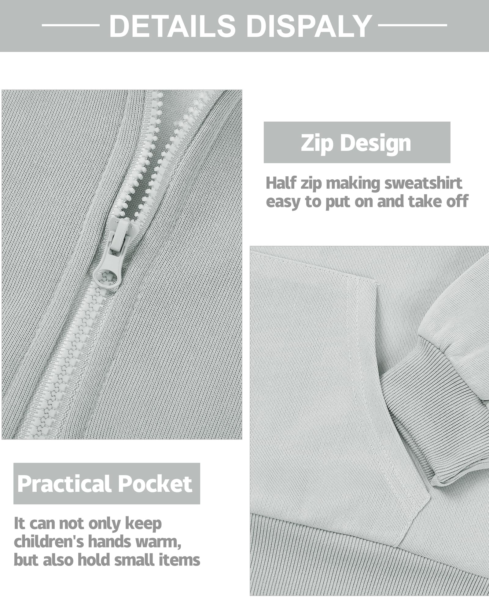 Tuta da ragazza 2 pezzi autunno abiti felpa mezza zip e pantaloni a gamba larga set di vestiti per bambini pullover top tuta