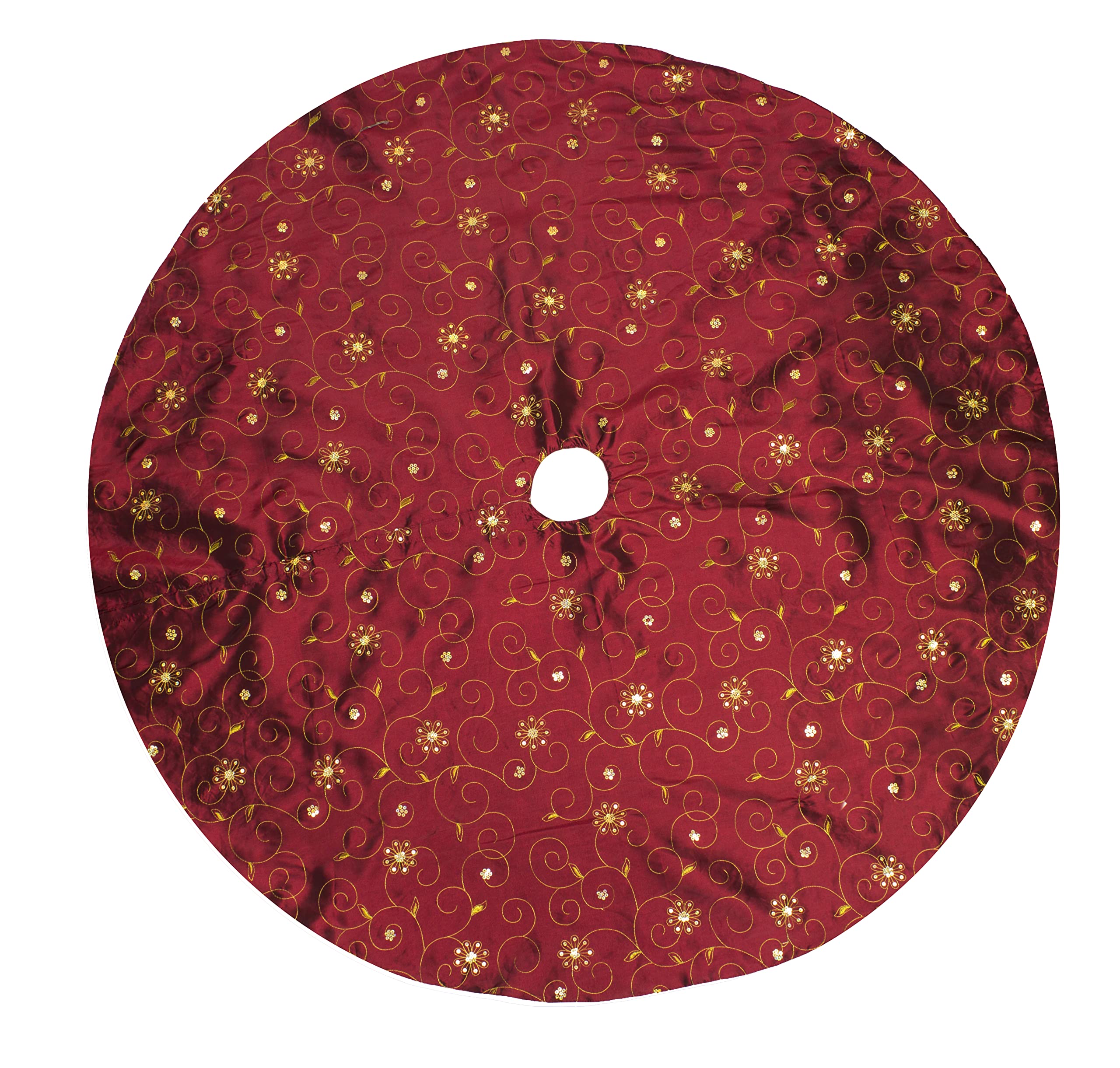 Fennco Styles Embroidered and Sequined Christmas Tree Skirt 72