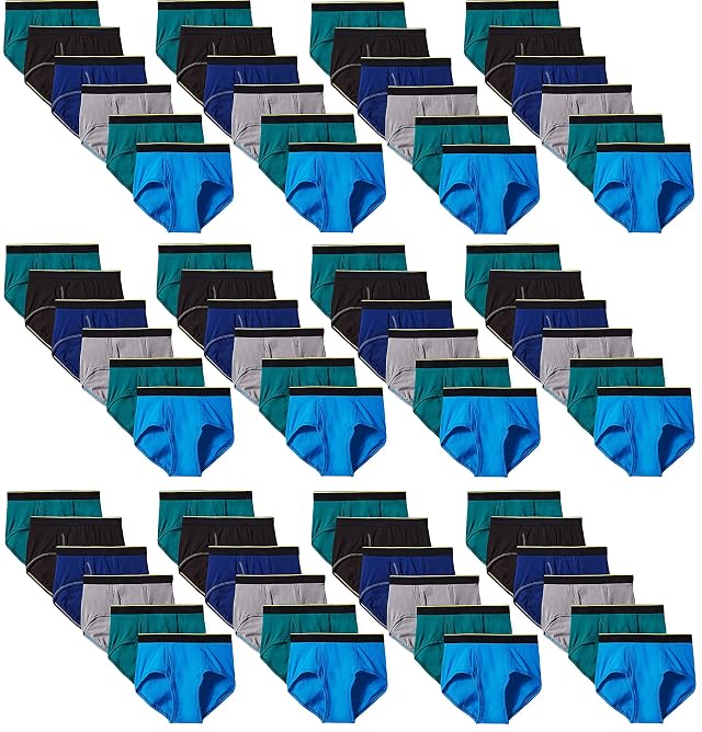 BILLIONHATS Case Pack of 720 Pieces Men Cotton Briefs in Bulk for Homeless Shelter Donating Wholesale Underwear for