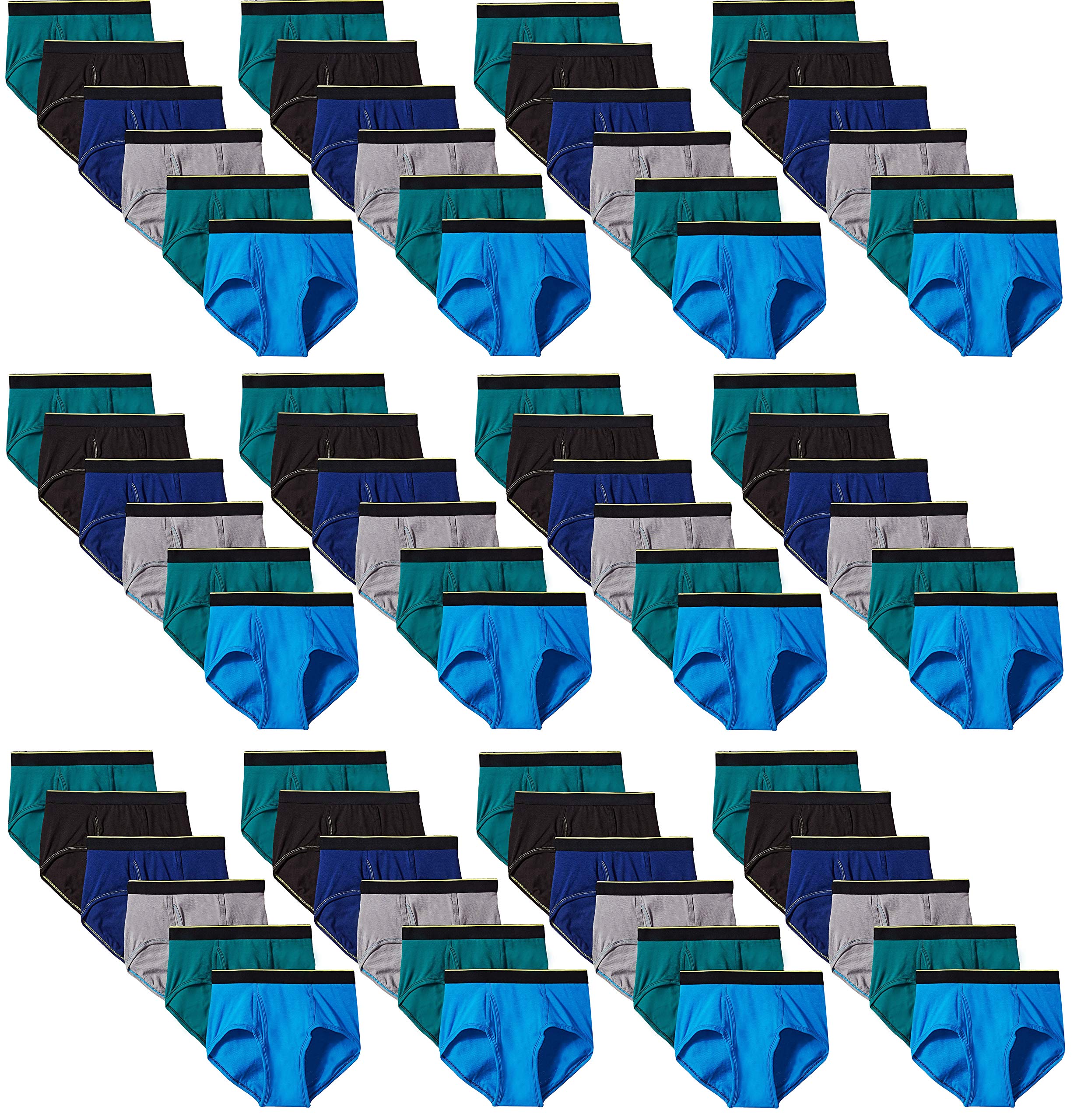 BILLIONHATS Case Pack of 720 Pieces Men Cotton Briefs in Bulk for Homeless Shelter Donating Wholesale Underwear for