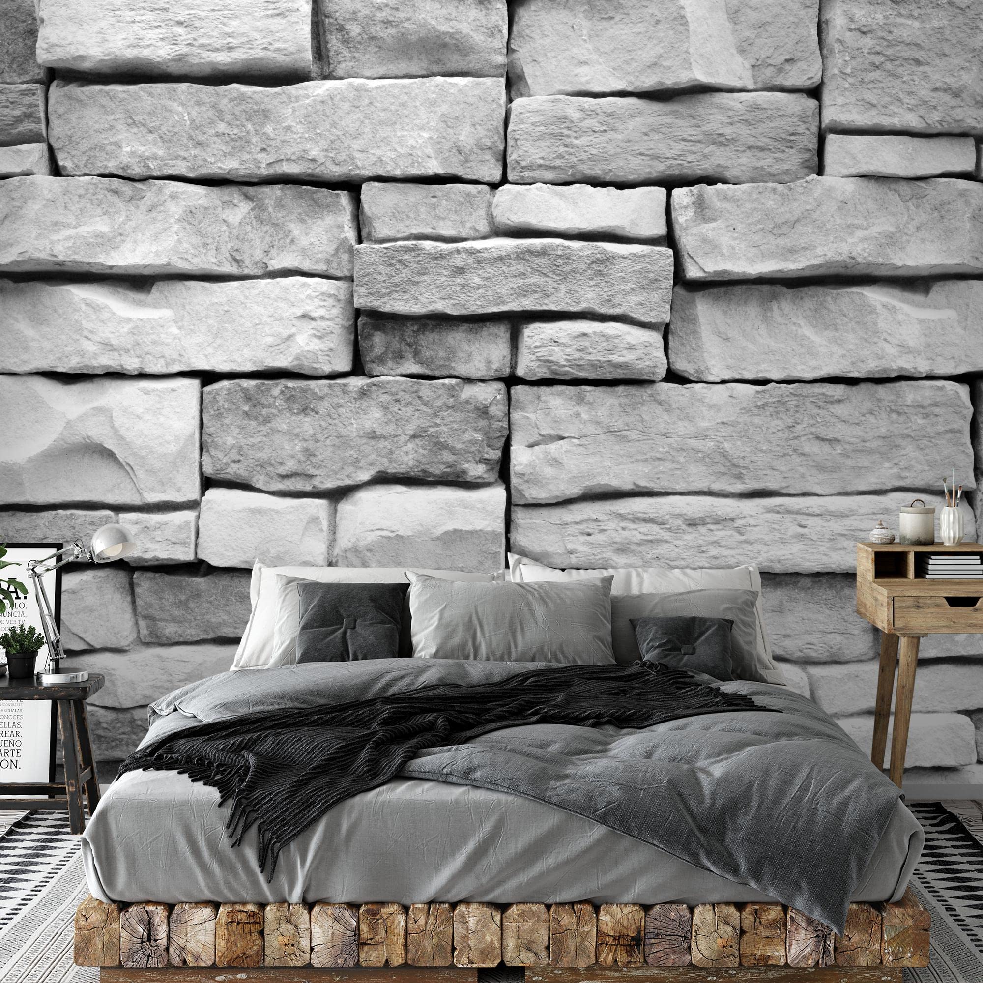 Runa Art Papier Peint Intissé 396 X 280 Cm Mur De Pierre D'effet 3D | Toison Décoration Murale Salon Chambre á Coucherr | Fabrication Allemande | Grise 9455012c