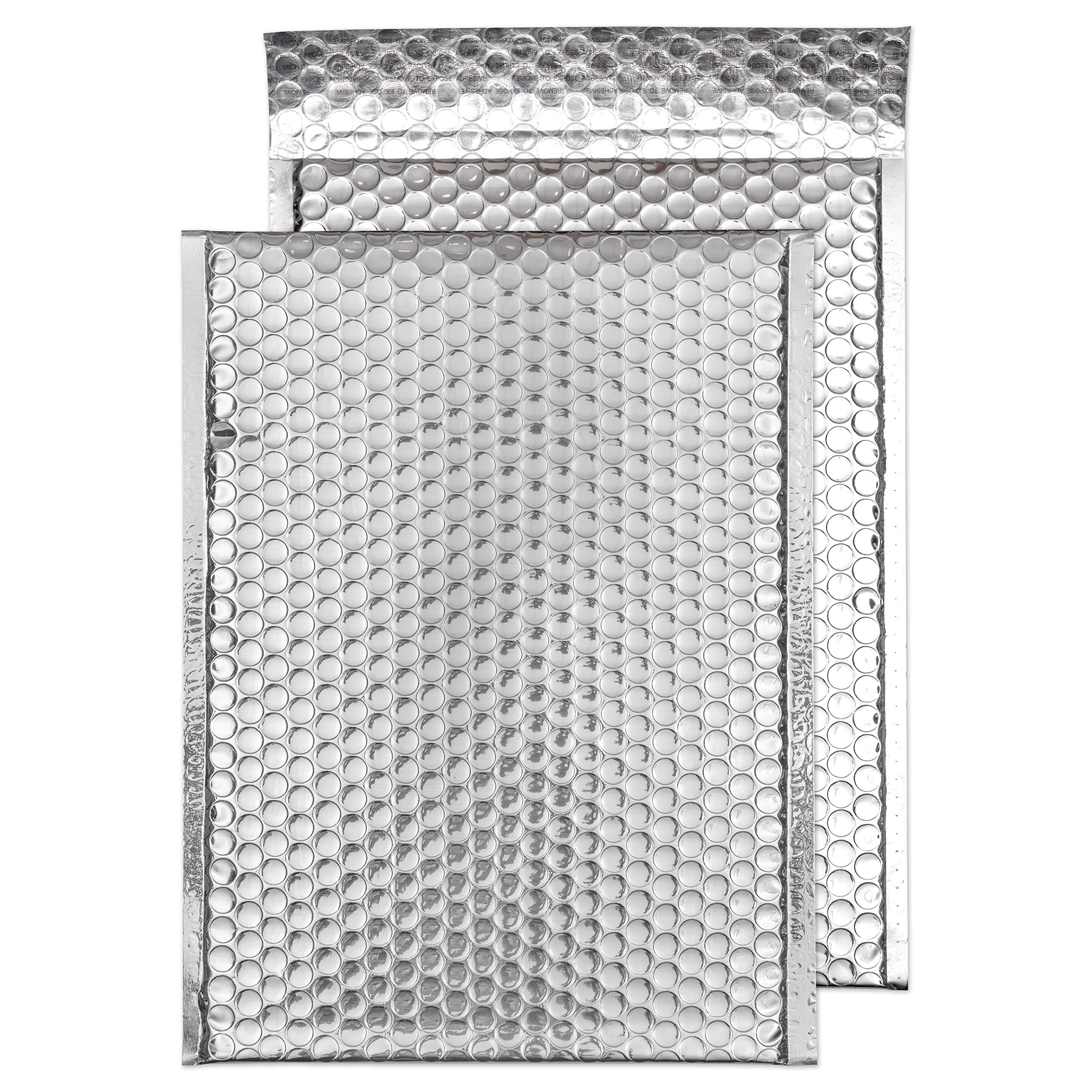 Blake Purely Packaging C4+ 324 x 230 mm Peel and Seal Metallic Padded Bubble Envelopes (MBS324) Sterling Silver - Pack of 100