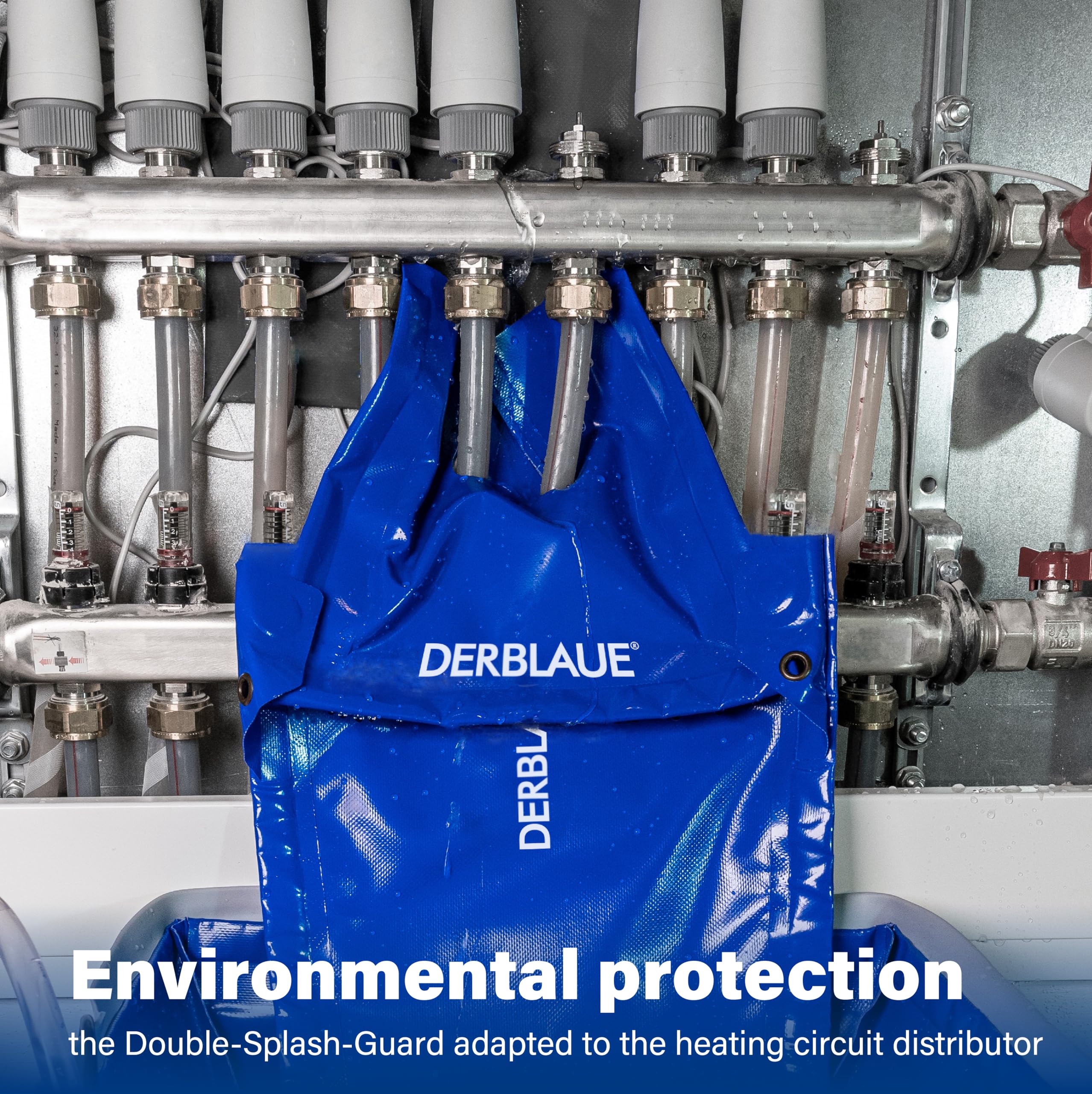 DERBLAUE® Sistemi di raccolta liquidi altamente flessibili - Set completo – per il recupero e il pompaggio di liquidi nei settori edile, officina e servizi, per H20 (UE)