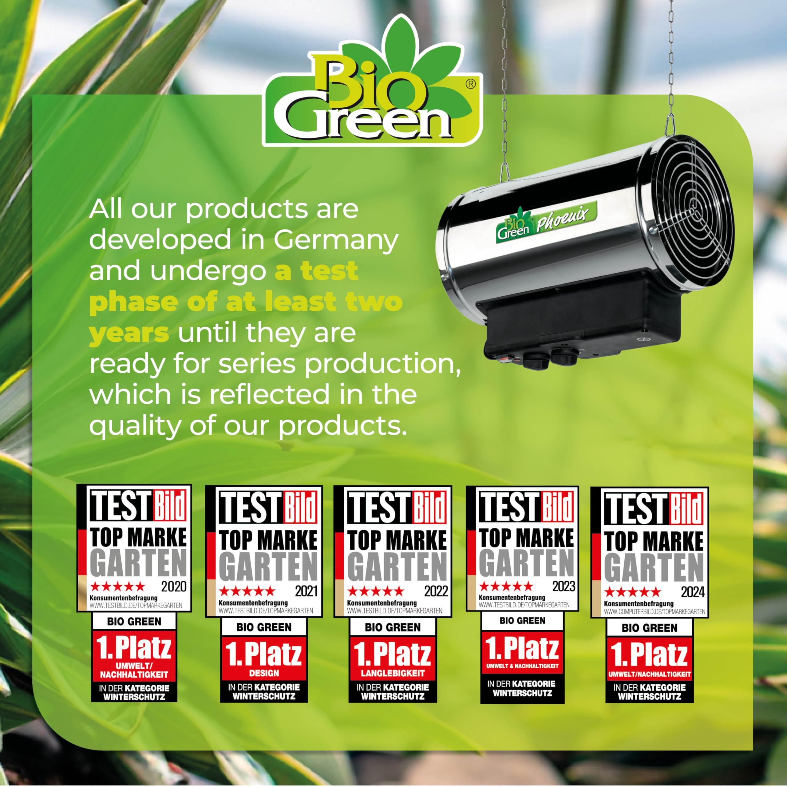 Bio Green PHX 2.8 Phoenix Chauffage pour Serre