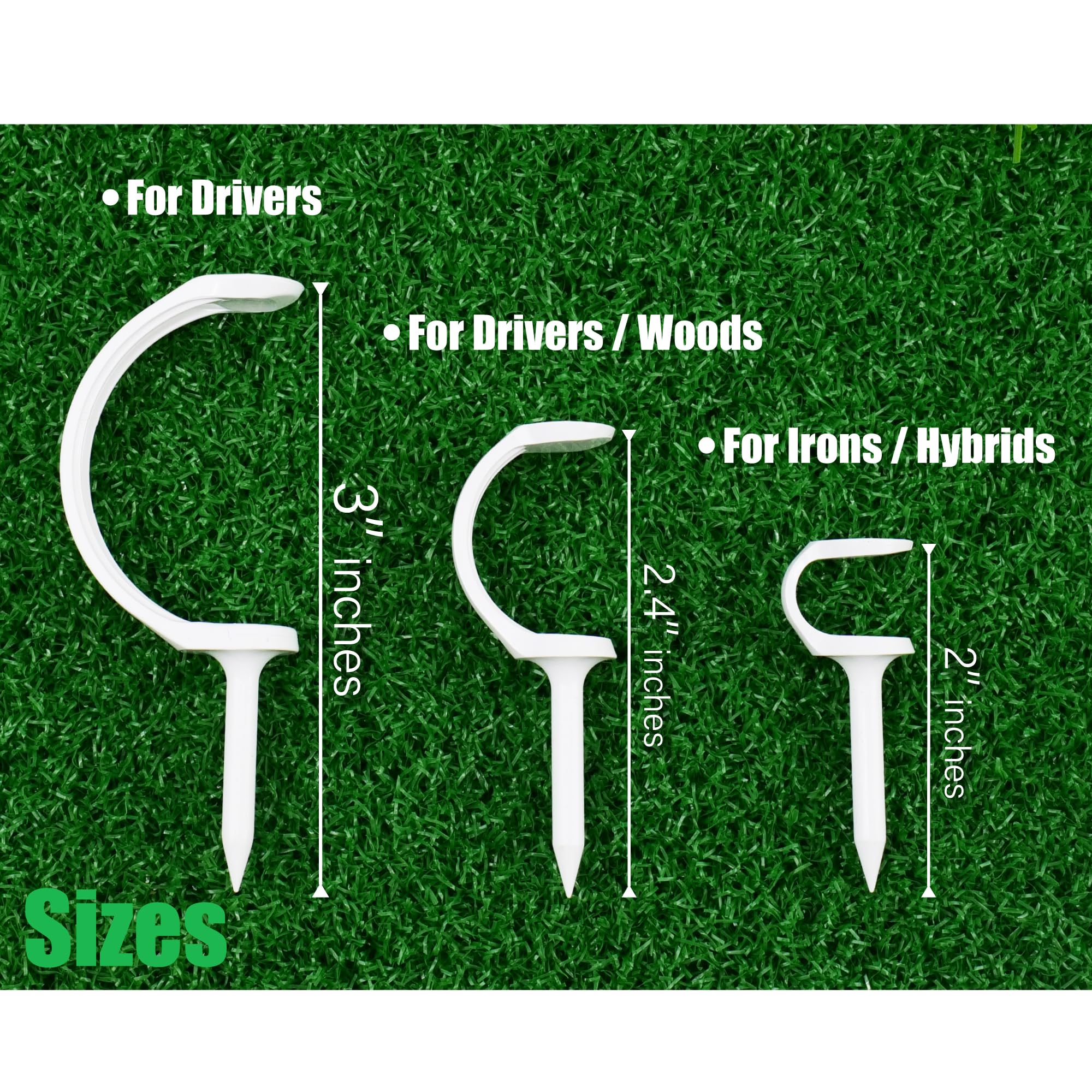 SANDIAN, Camisetas de golf de plástico, con forma semicircular, menos resistencia al contacto, mejor precisión, policarbonato irrompible, antigancho, antirebanadas, tiros más largos