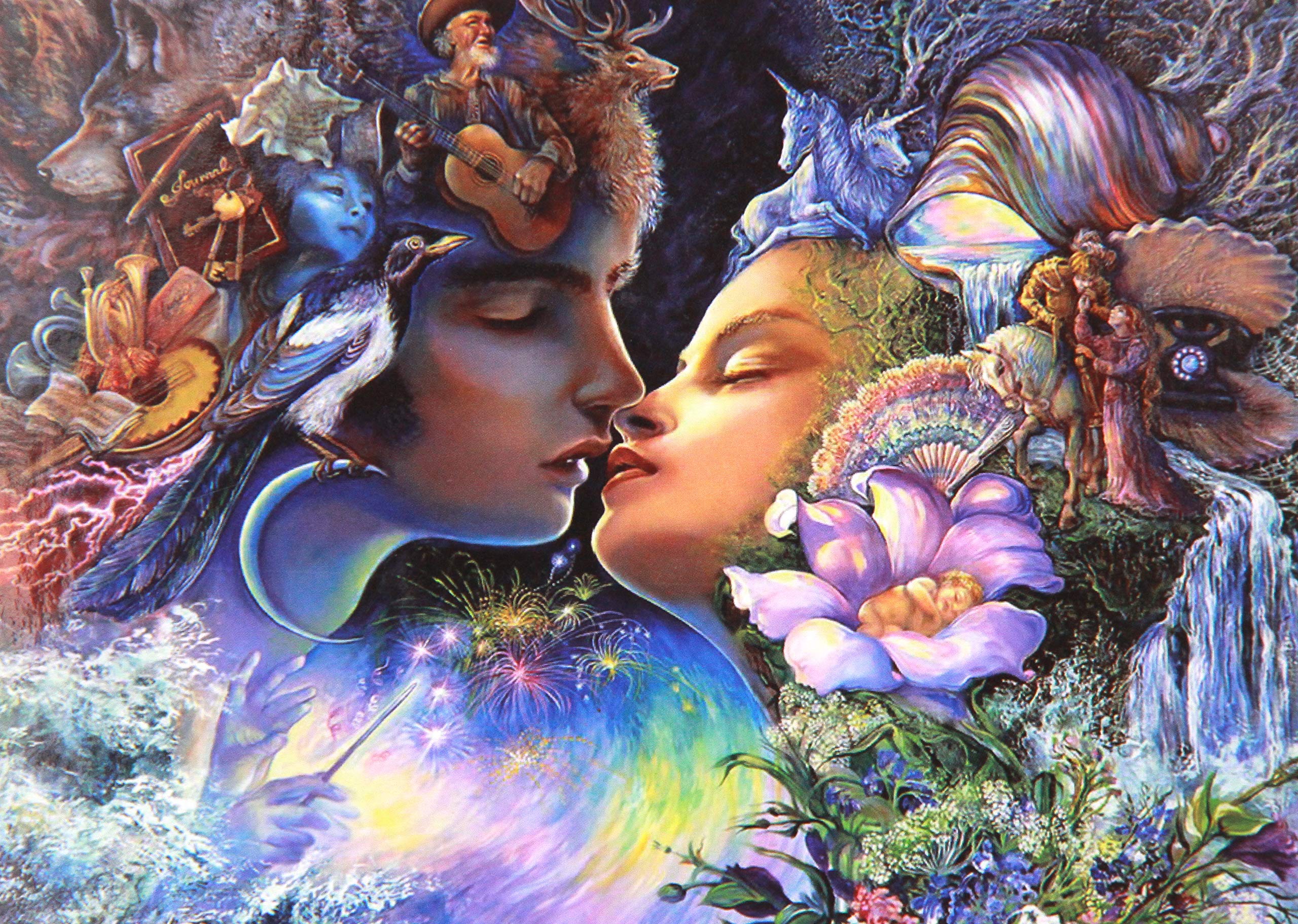 1000 pieces jigsaw puzzle for adults artistic Liquid Love painting