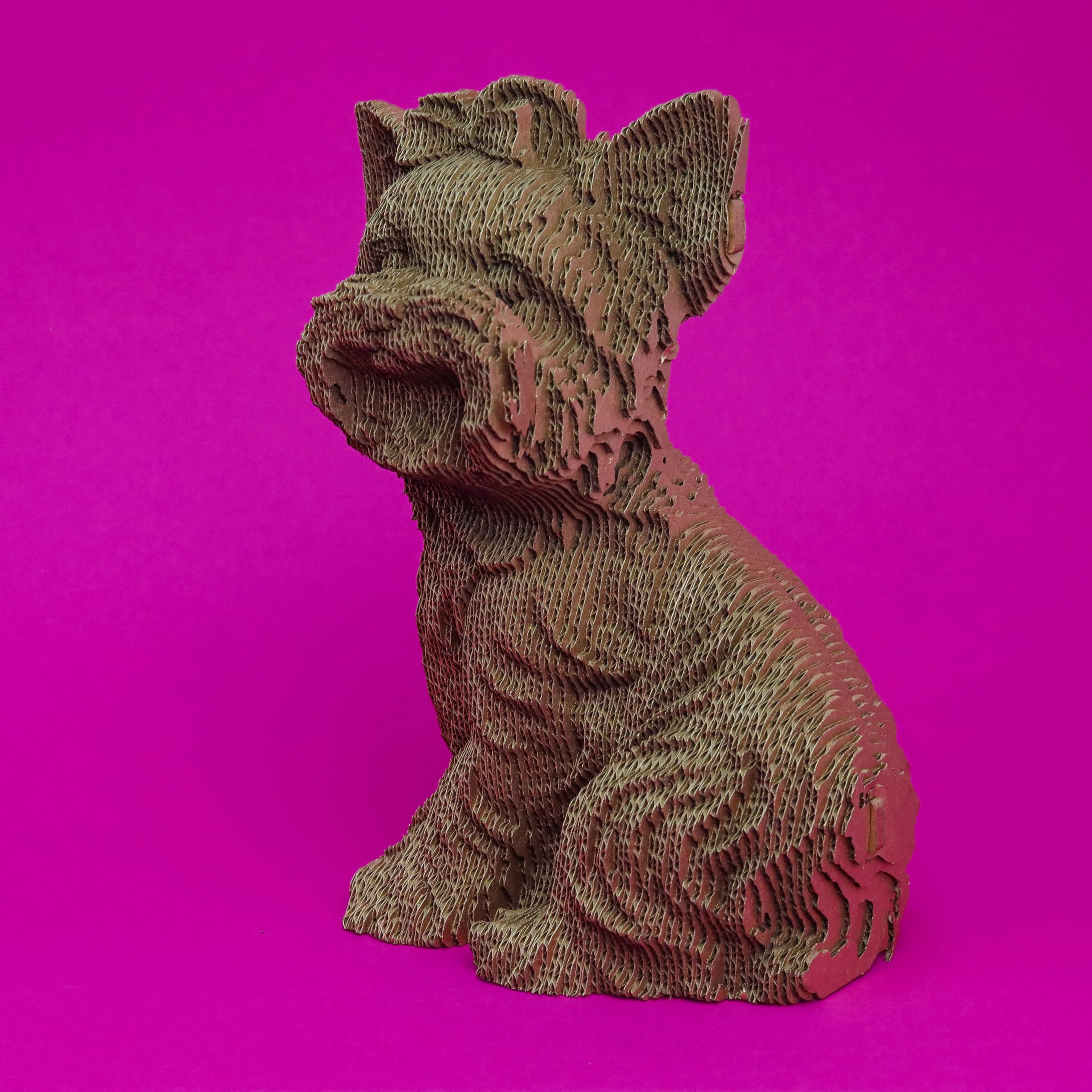 Perro Yorkshire Terrier Puzzle 3D de Cartón – Maqueta para Montar