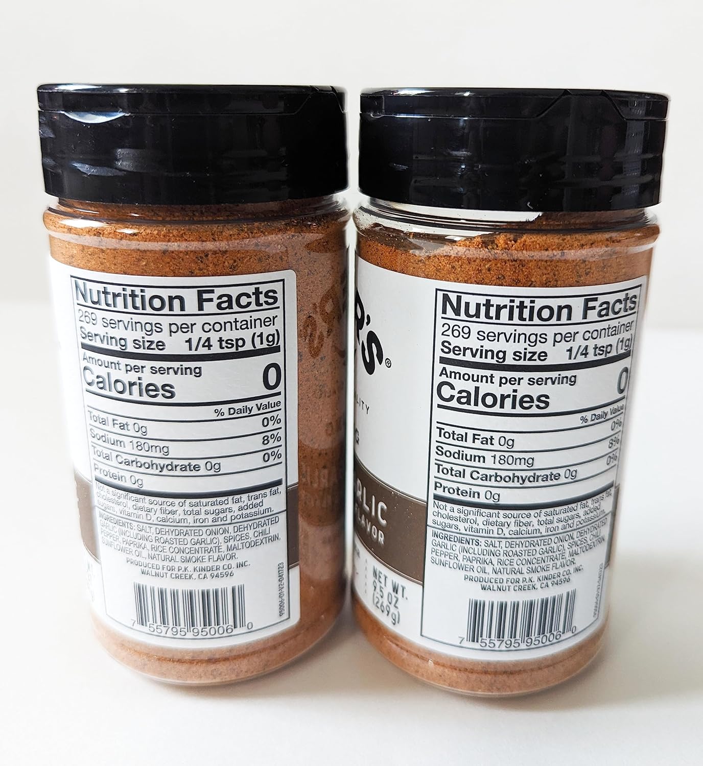 Woodfired Garlic Powder Seasoning - Gluten Free, NON-GMO, No Added MSG, Made in USA - (9.5 oz.) Bundled with Gokul Brands Kitchen Measurement & Substituion guide – 2 Pack