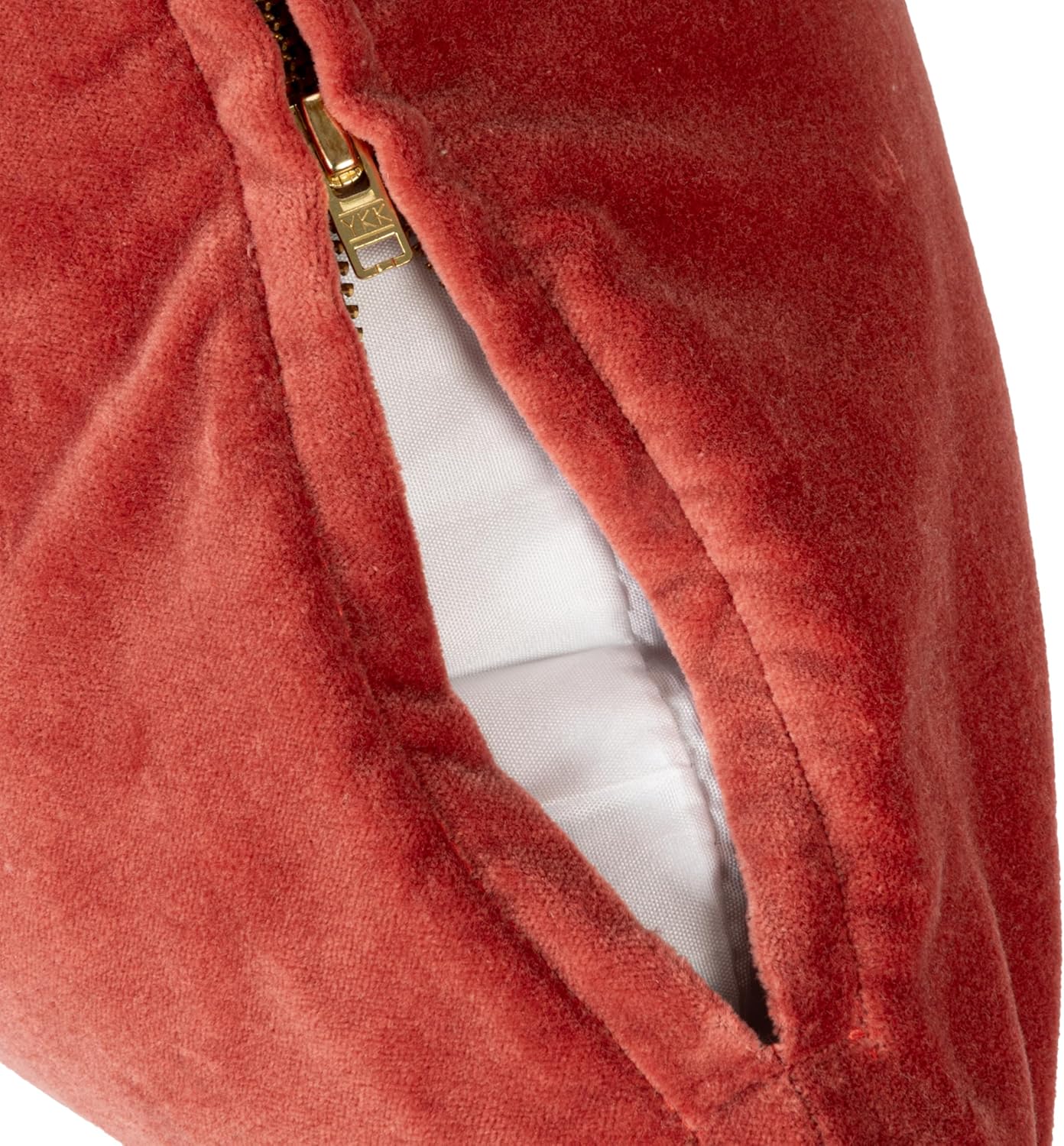 Creative Co-Opコットンベルベットスクエアピロー、仕上げ、錆色