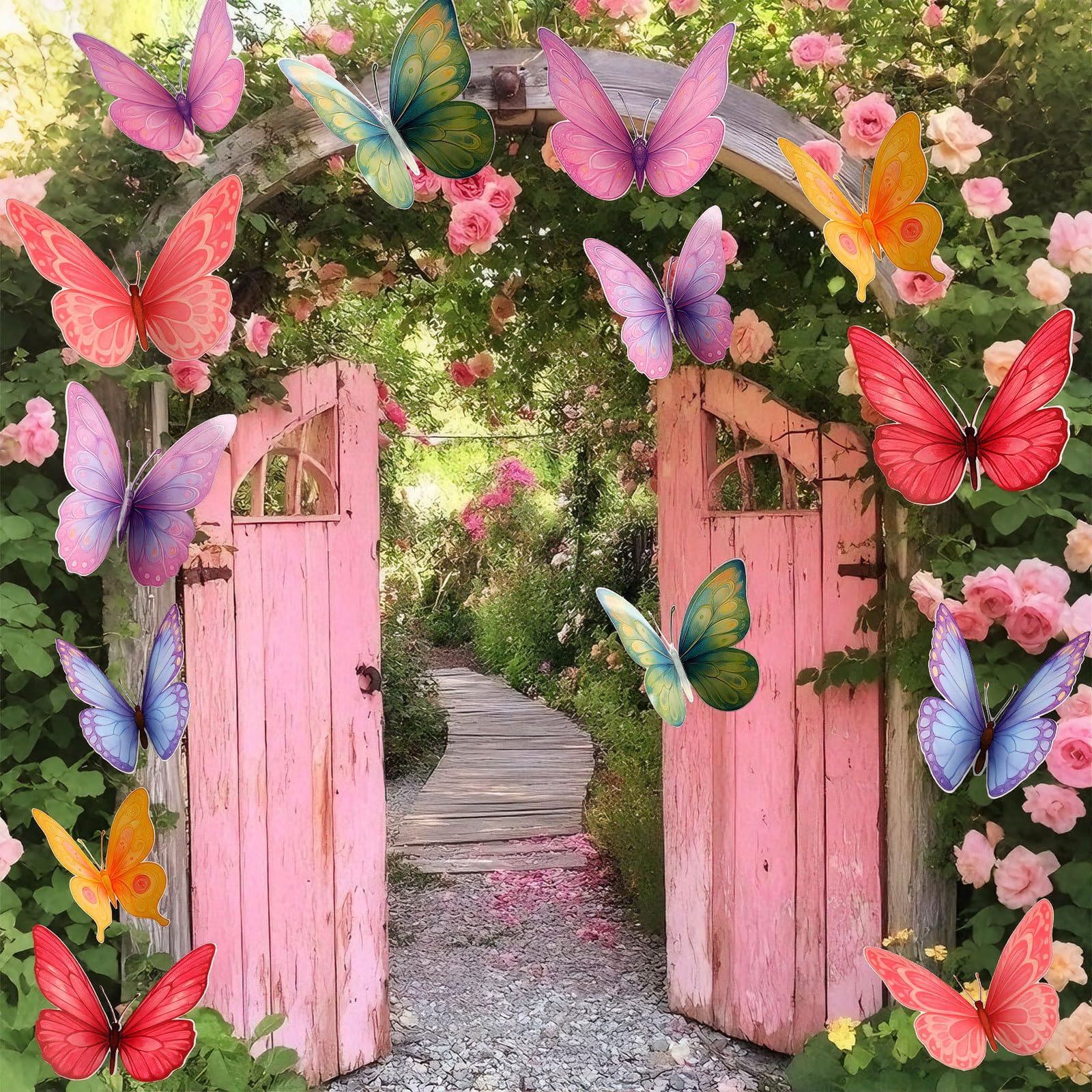 Photo 1 of ***MISSING PARTS***
Lerheedi 18 Pcs Large Butterfly Party Decoration 2 Sizes 3D Paper Pastel Butterfly Wall Decor Hanging Butterflies for Birthday Baby Shower Wedding Decoration, Paper Flower for Wall Decor