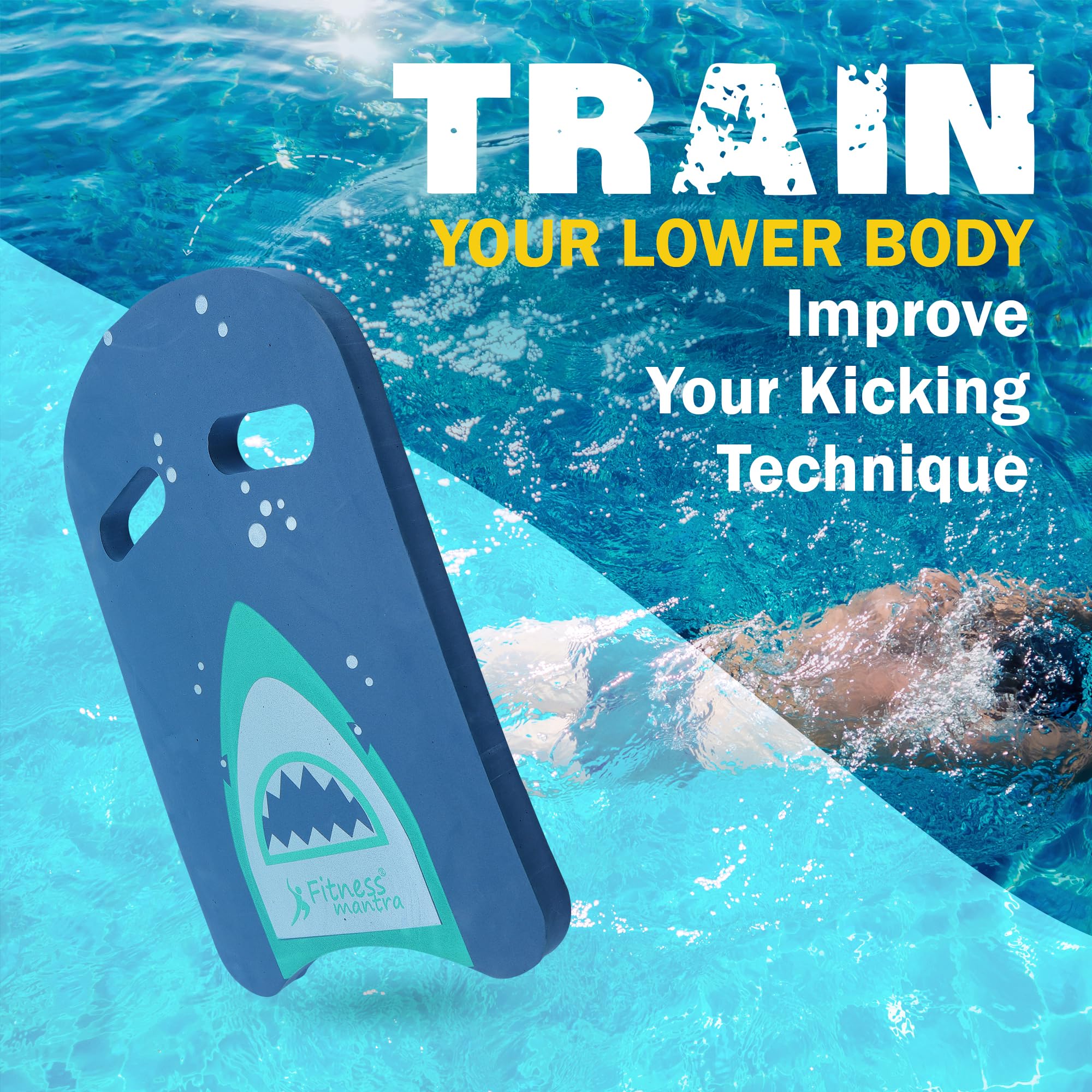 Fitness Mantra® Swimming Floater for Adults & Kids |Kick Board| Swimming Equipment| Swimming Board|1 Piece| 1