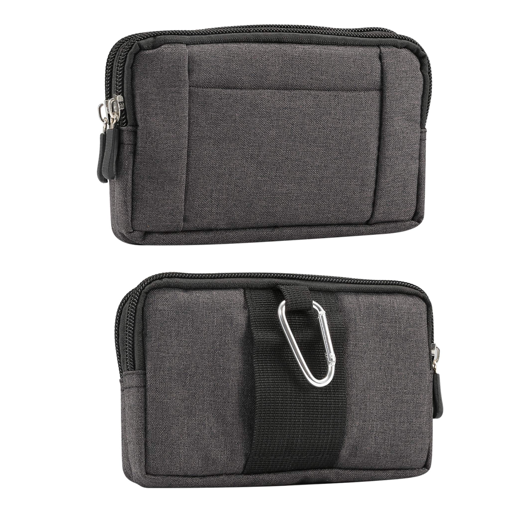 Men Cell Phone Purse Belt Clip Pouch Black