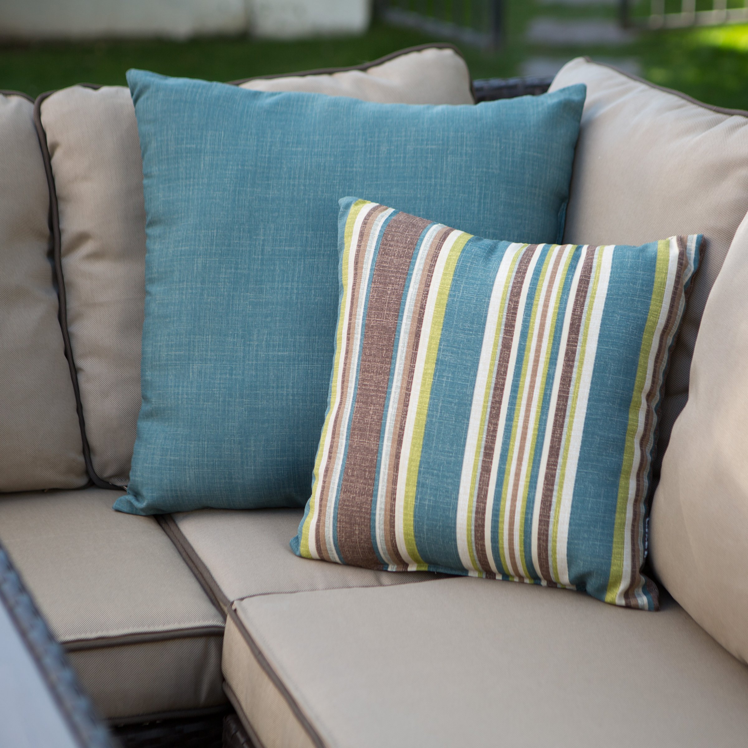 Dark Brown Modern All Weather Wicker Aluminum Sofa Sectional Patio