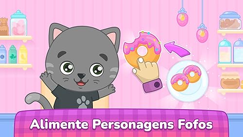 Jogos infantis de cozinha - Jogo educativo de fazer pizza para crianças 2-5 anos