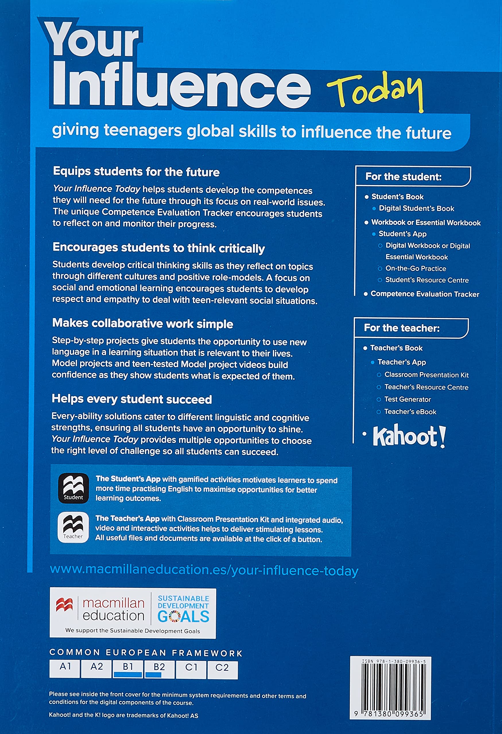 YOUR INFLUENCE TODAY B1+ Student's book: libro de texto y versión digital (licencia 15 meses) - 9781380099365
