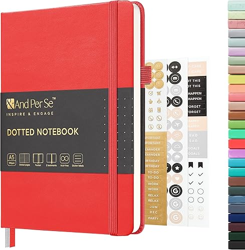 Miniatura 98 de &And Per Se - Cuaderno con rayas estrechas (5 unidades), 160 páginas, tamaño A5 de 5.7 x 8 pulgadas, diario de papel grueso, con tapa dura, para