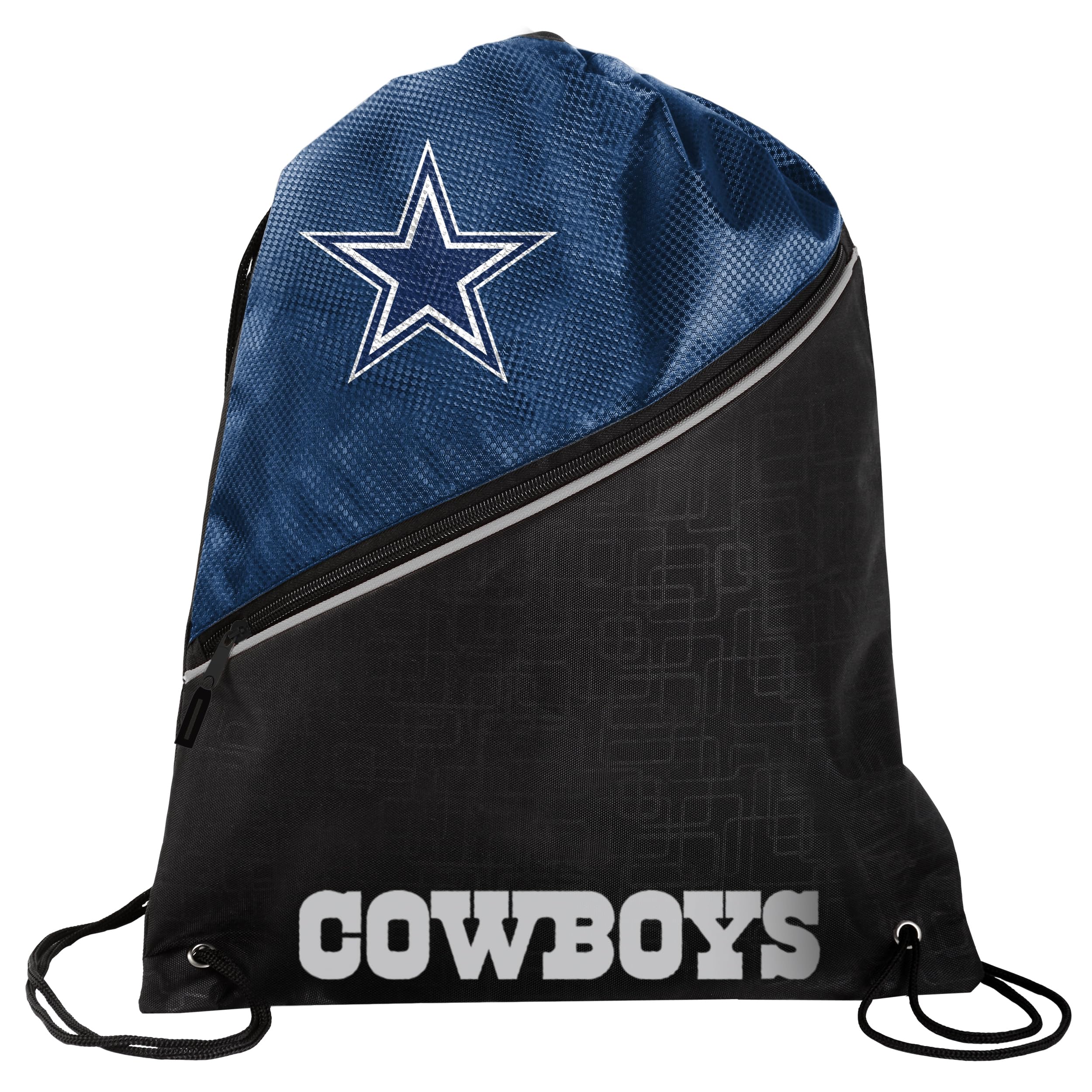 Foco Nfl High End Diagonal Zippered Drawstring Backpack Gym Bag