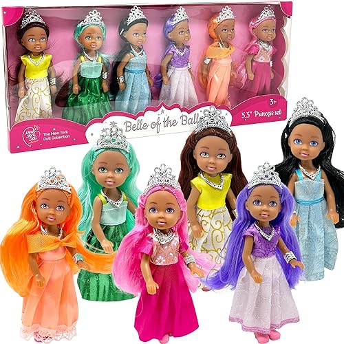 Juego de muñecas pequeñas con muñecas de princesa para niñas  Muñecas de juguete de princesa para casa de muñecas  Muñeca pequeña mini figuras de